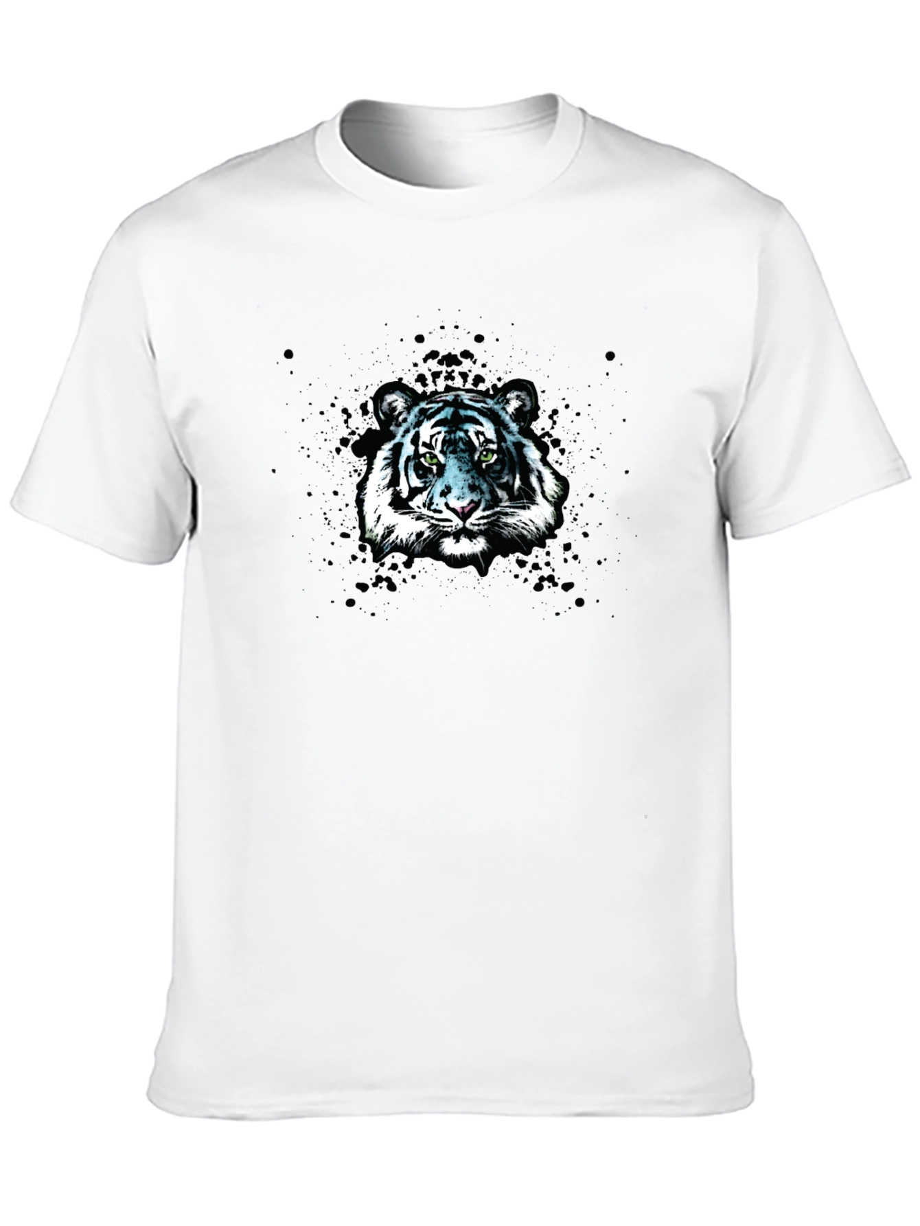 Tiger Face Graphic Black T-Shirt
