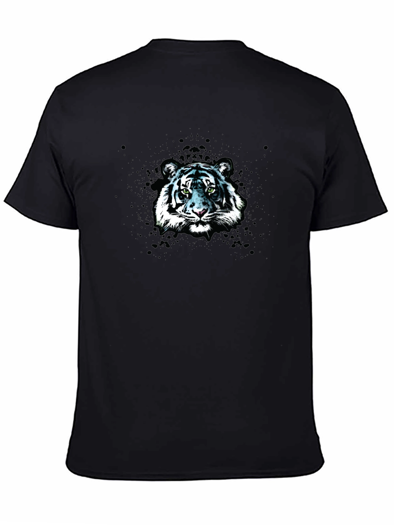 Tiger Face Graphic Black T-Shirt