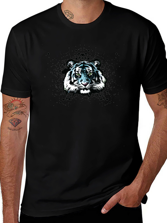 Tiger Face Graphic Black T-Shirt