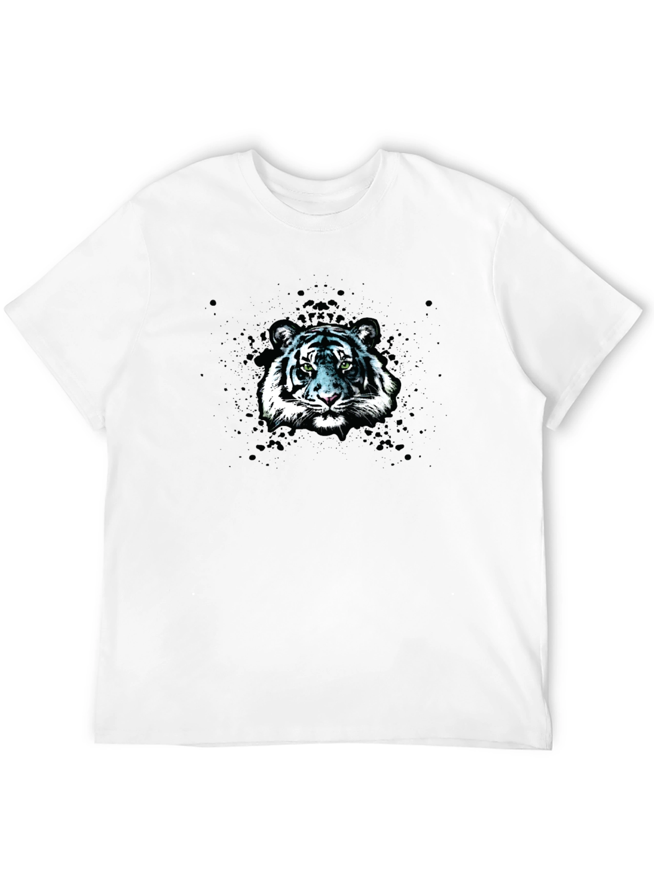 Tiger Face Graphic Black T-Shirt