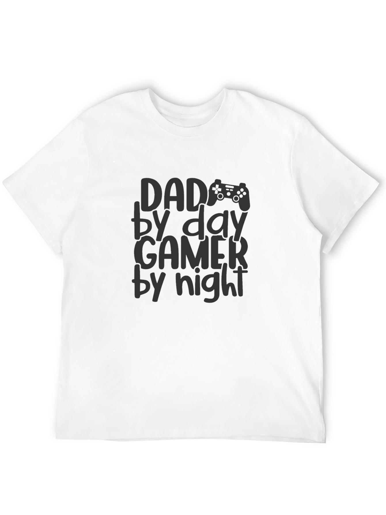 Dad By Day Gamer By Night Mens Black T-Shirt