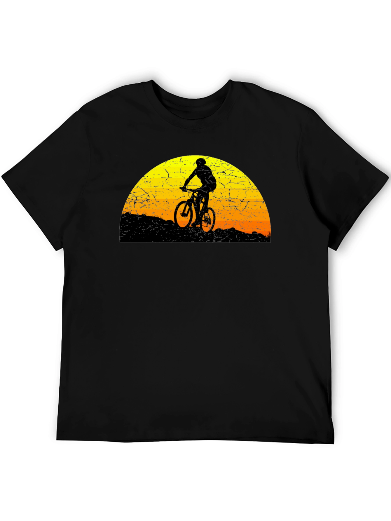 Mountain Biker Sunset Graphic Tee