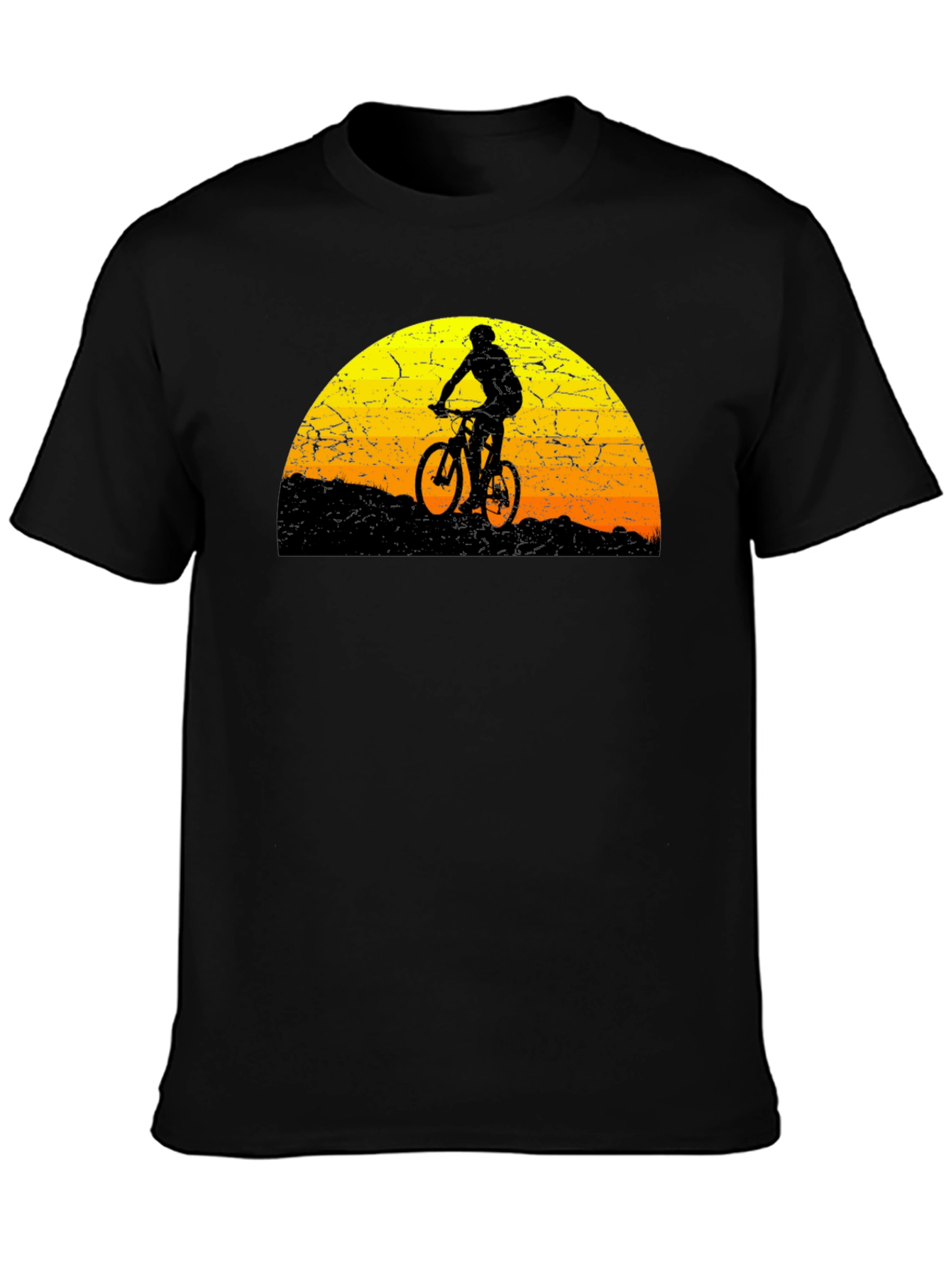 Mountain Biker Sunset Graphic Tee