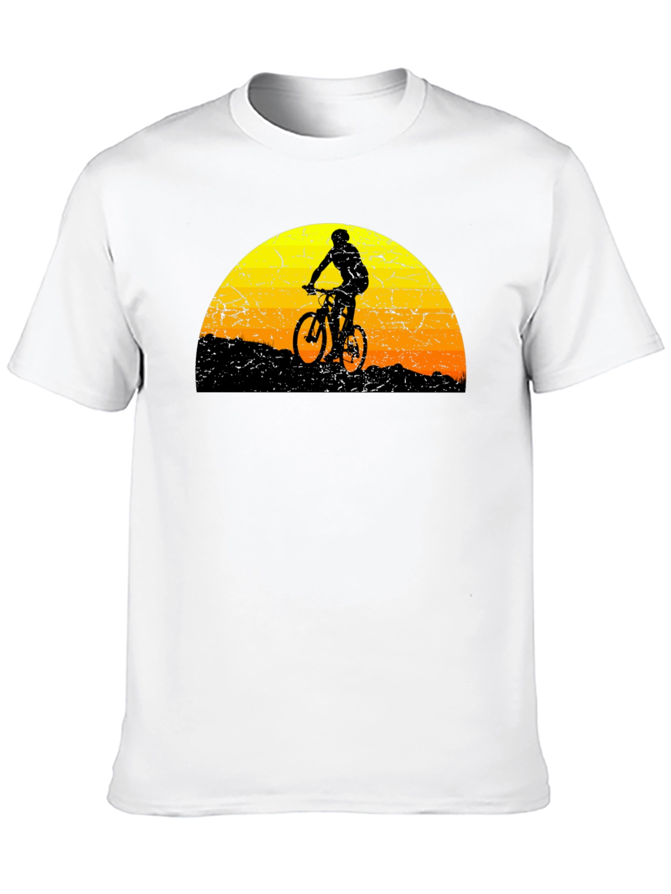 Mountain Biker Sunset Graphic Tee