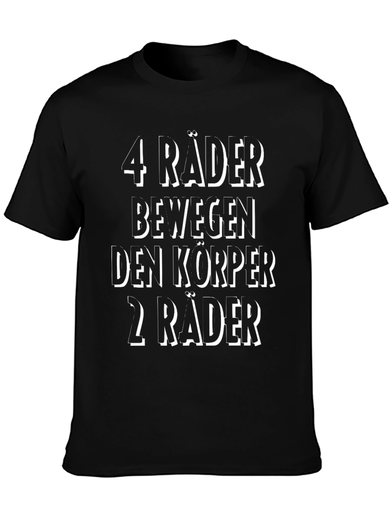 4 Rader Funny Mens Black T-Shirt
