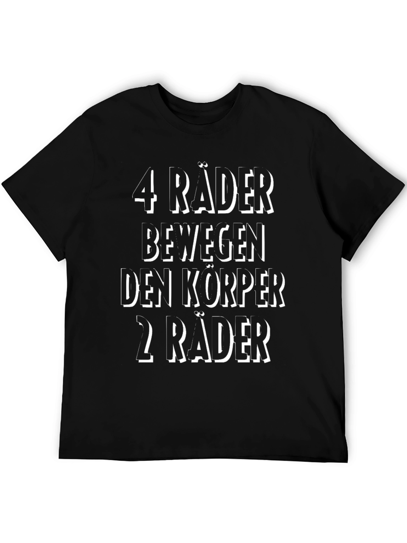 4 Rader Funny Mens Black T-Shirt