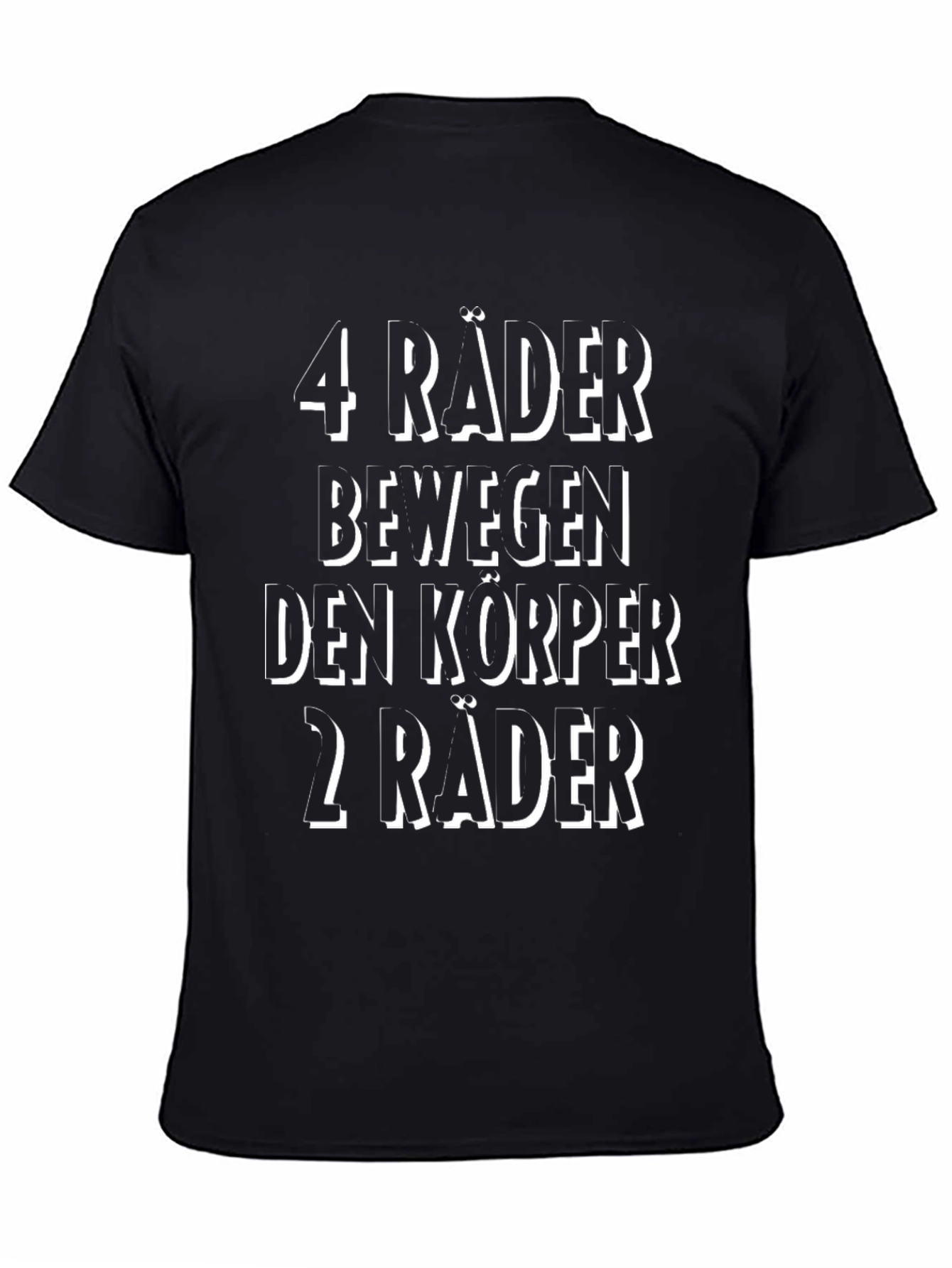 4 Rader Funny Mens Black T-Shirt