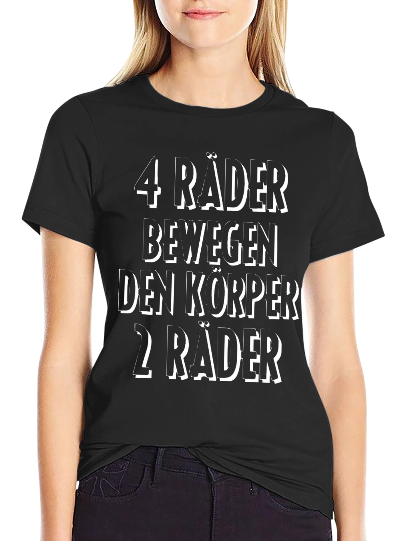 4 Rader Funny Mens Black T-Shirt