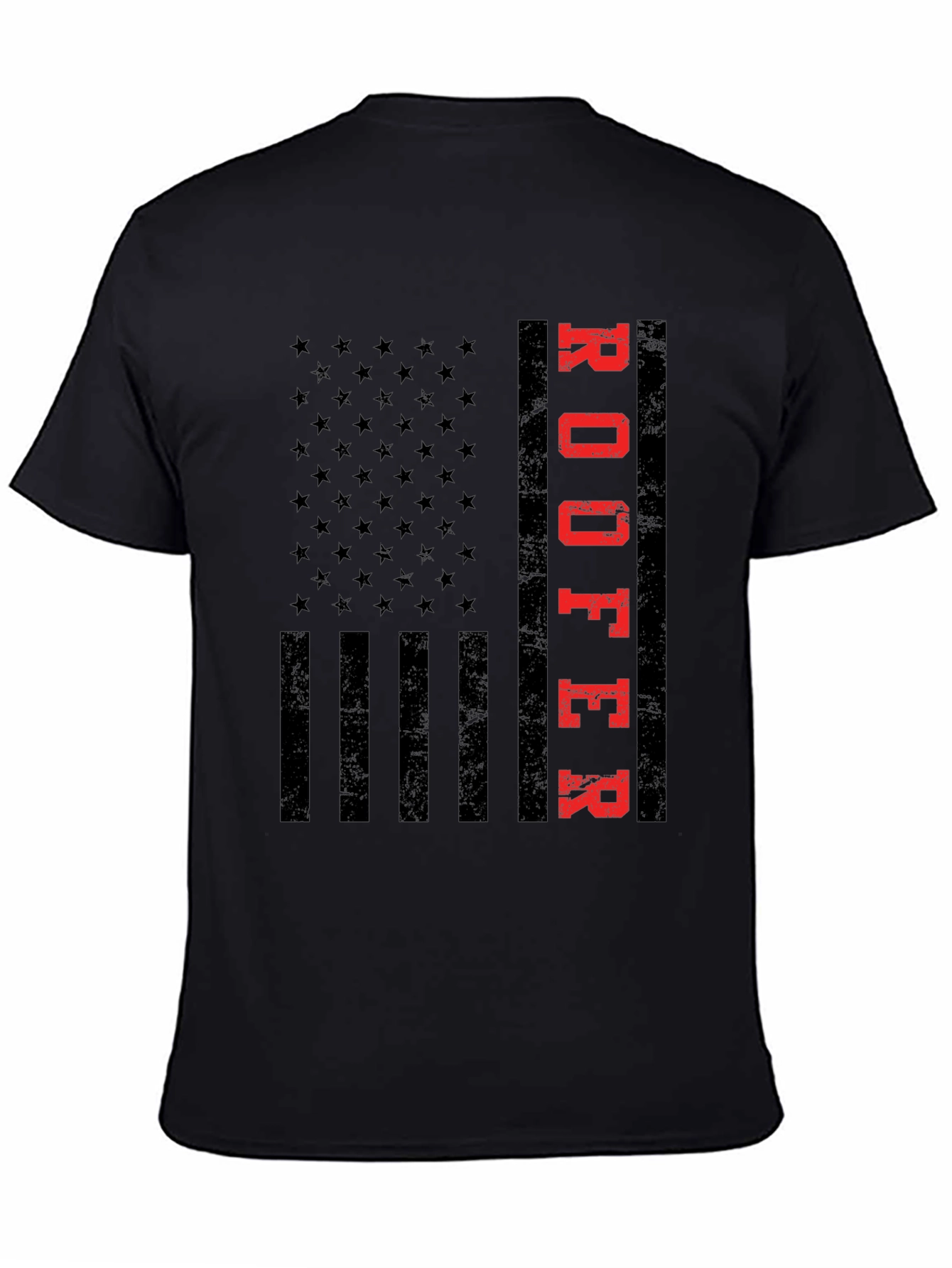 Roofer American Flag T-Shirt Patriotic Job Pride