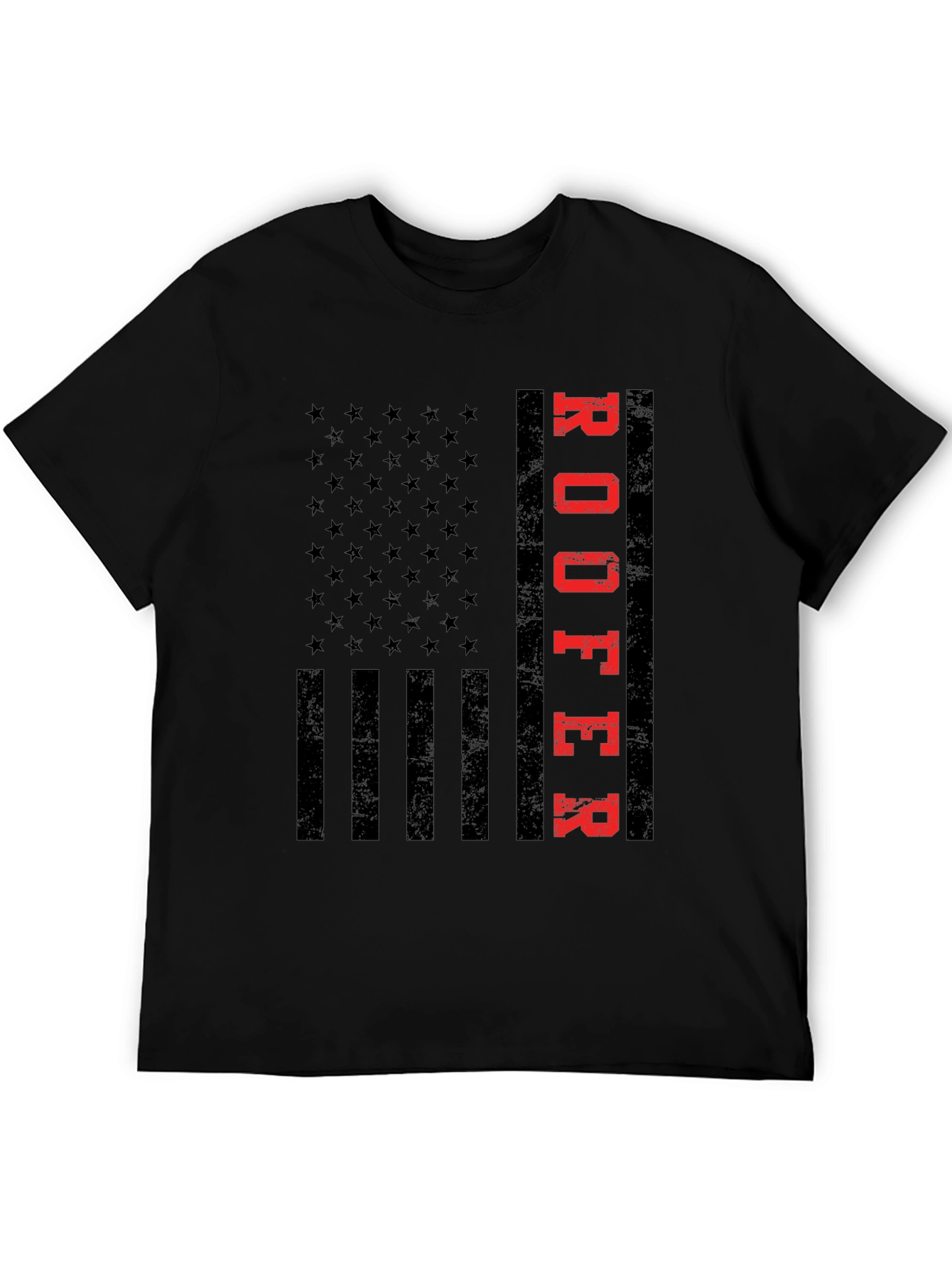 Roofer American Flag T-Shirt Patriotic Job Pride