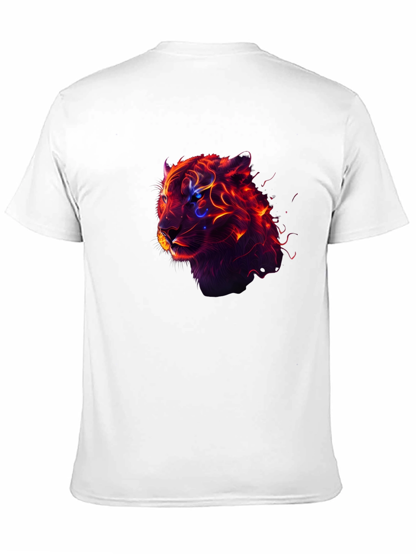 Fiery Tiger Graphic Tee - Mens Black T-Shirt