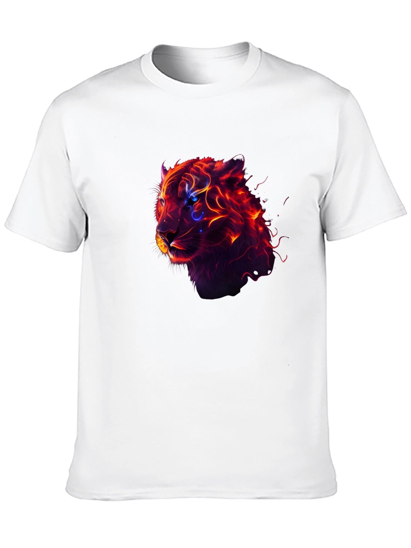 Fiery Tiger Graphic Tee - Mens Black T-Shirt