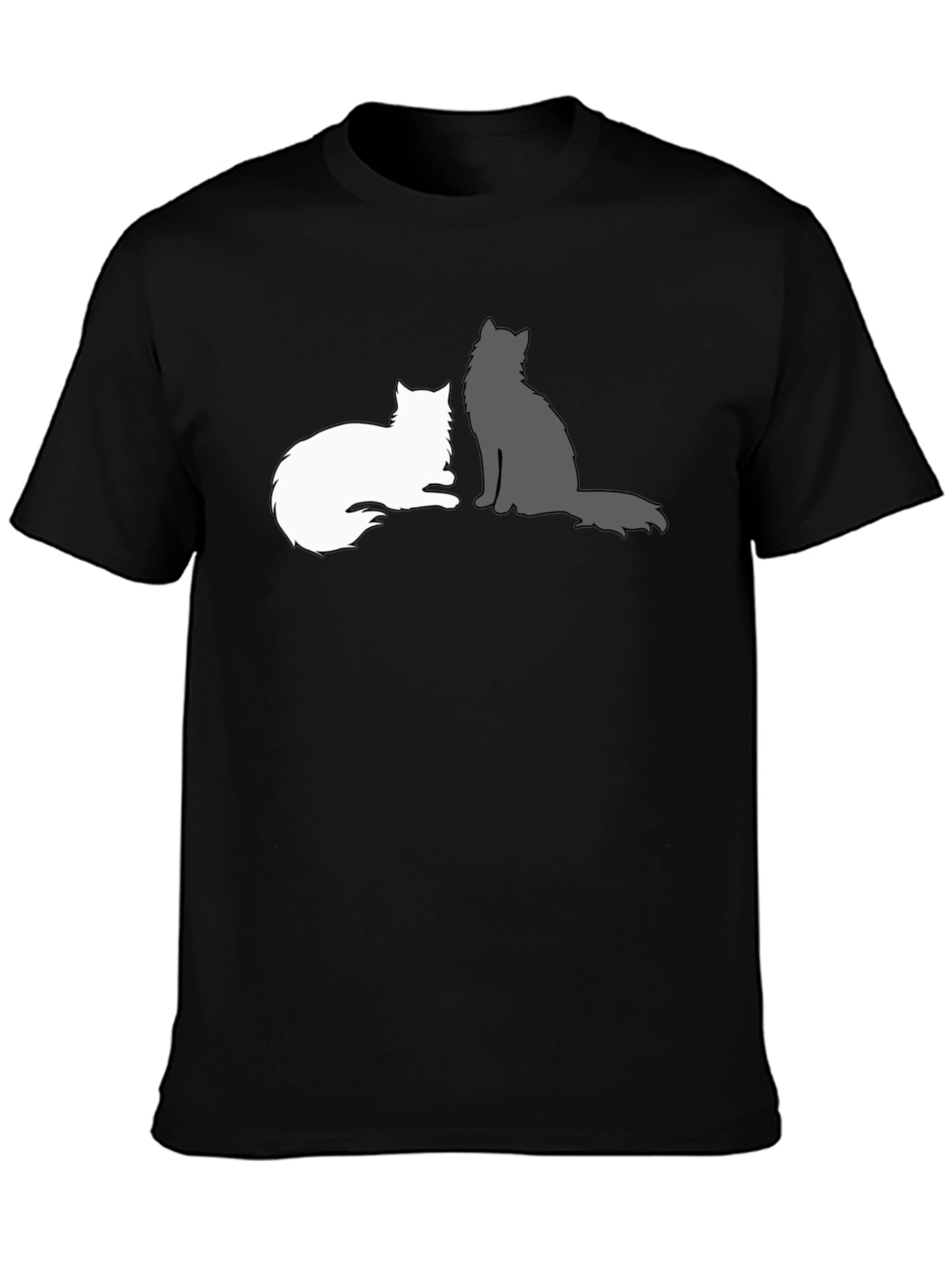 Cats Silhouette Graphic T-Shirt