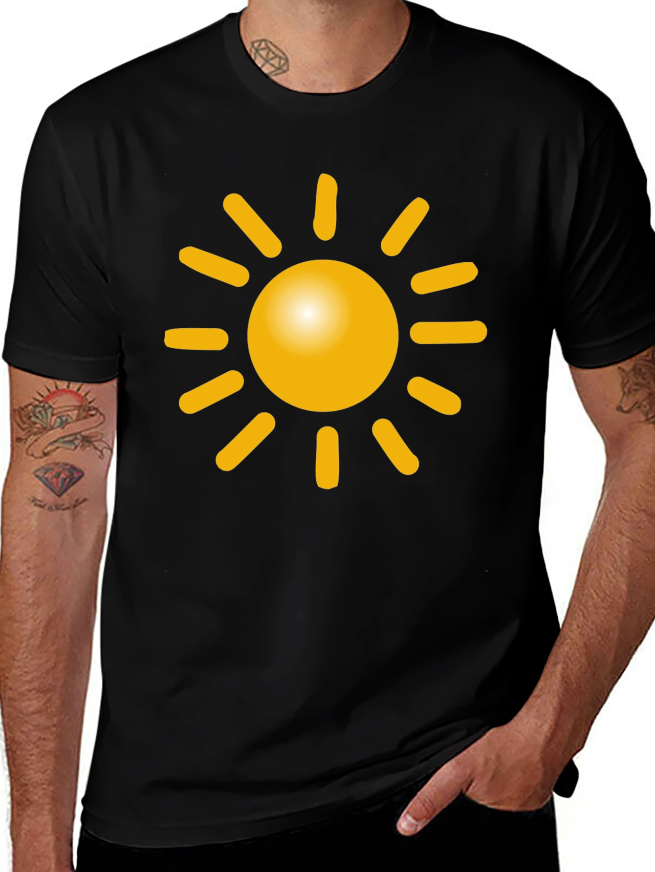 Sunny Day Black Graphic Tee