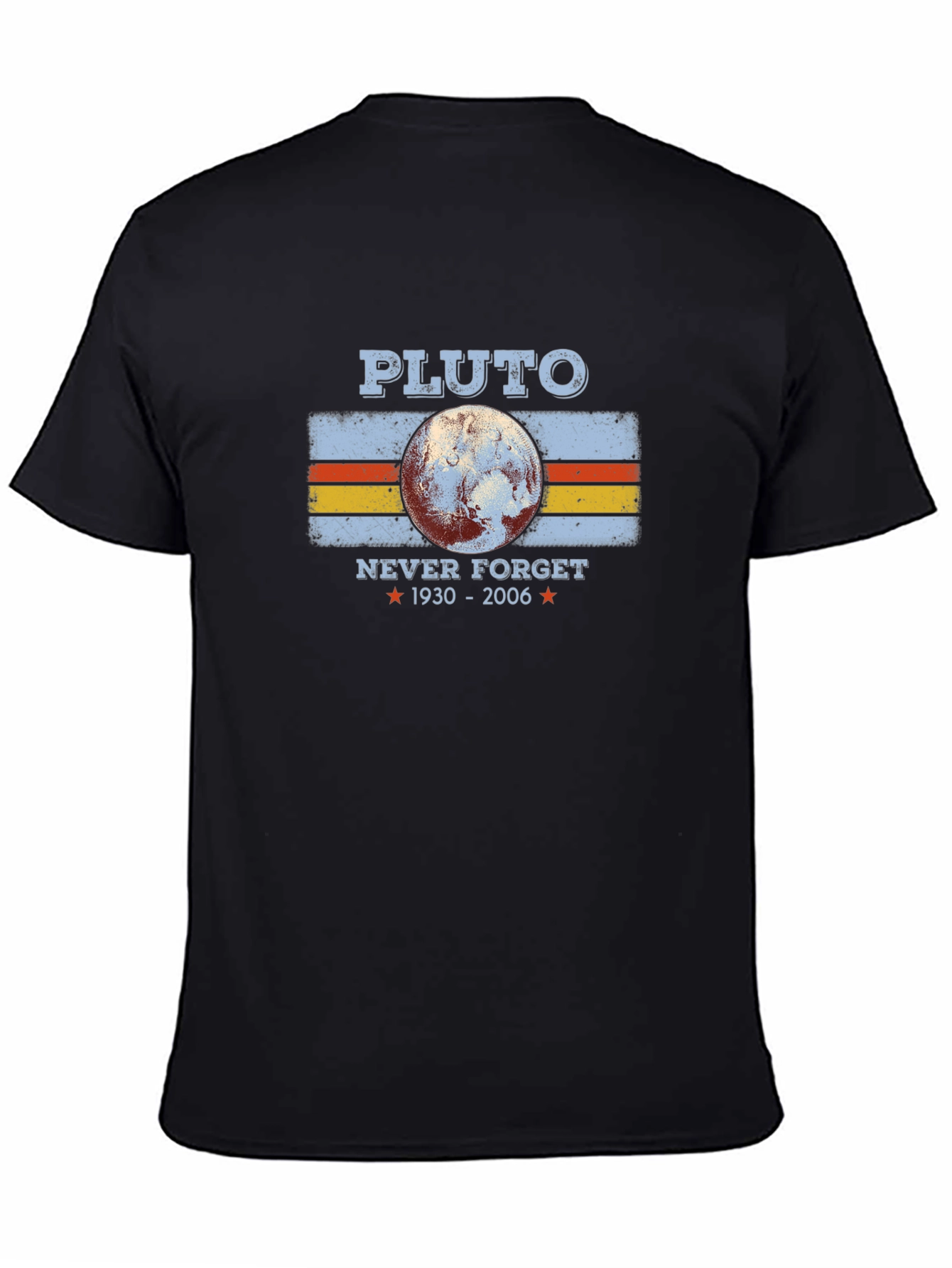 Retro Pluto Never Forget Graphic T-Shirt