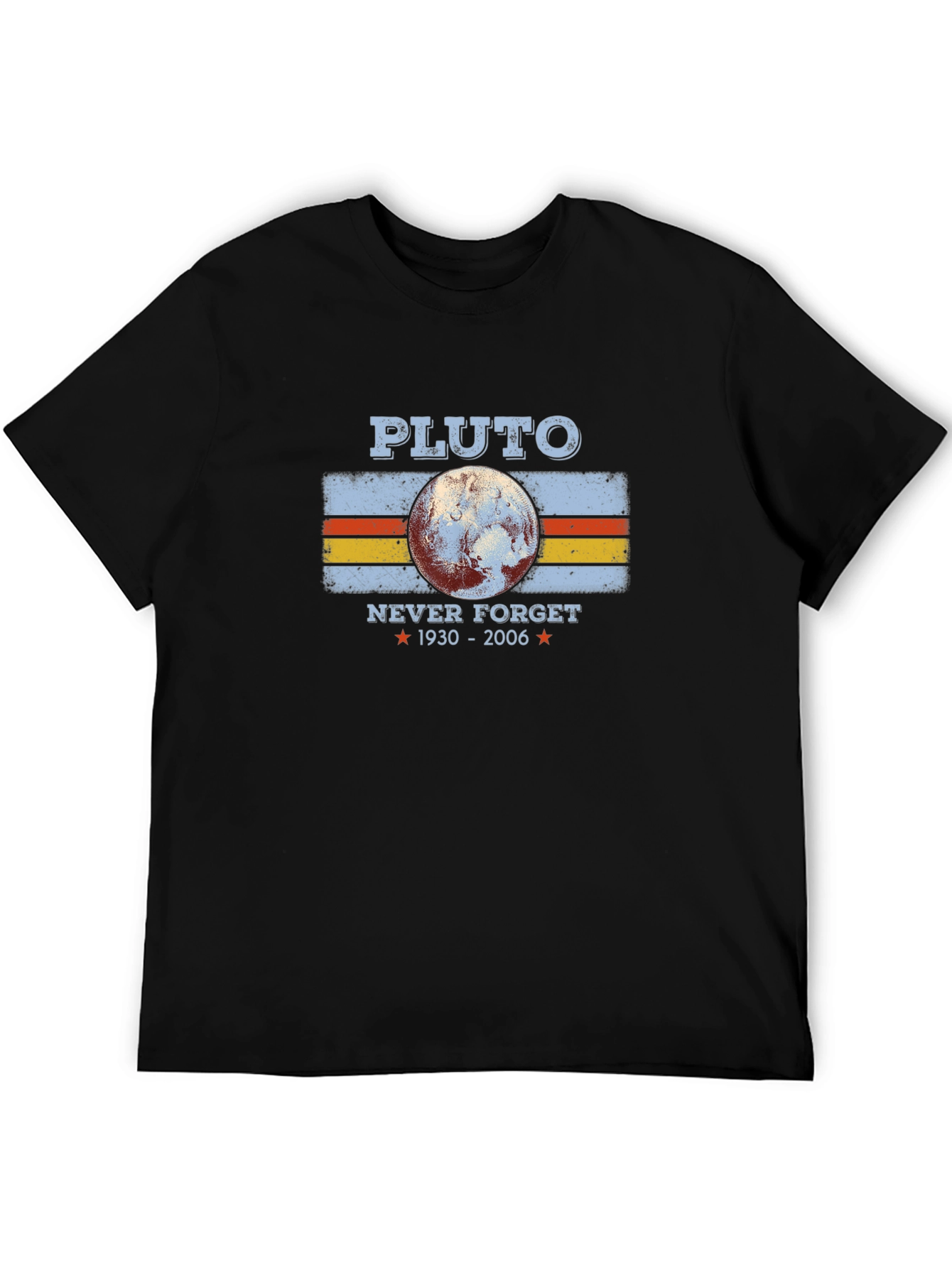 Retro Pluto Never Forget Graphic T-Shirt