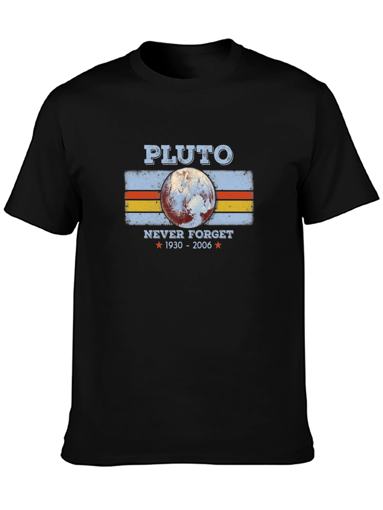 Retro Pluto Never Forget Graphic T-Shirt