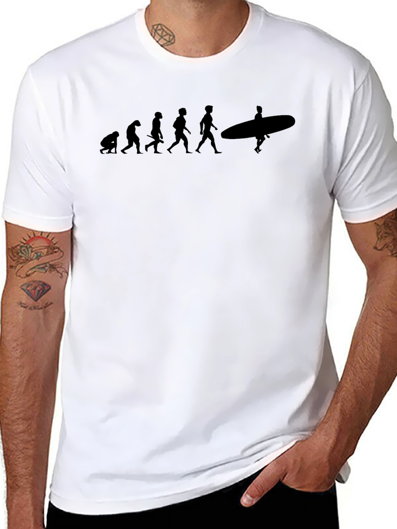 Evolution of Surfing Graphic T-Shirt
