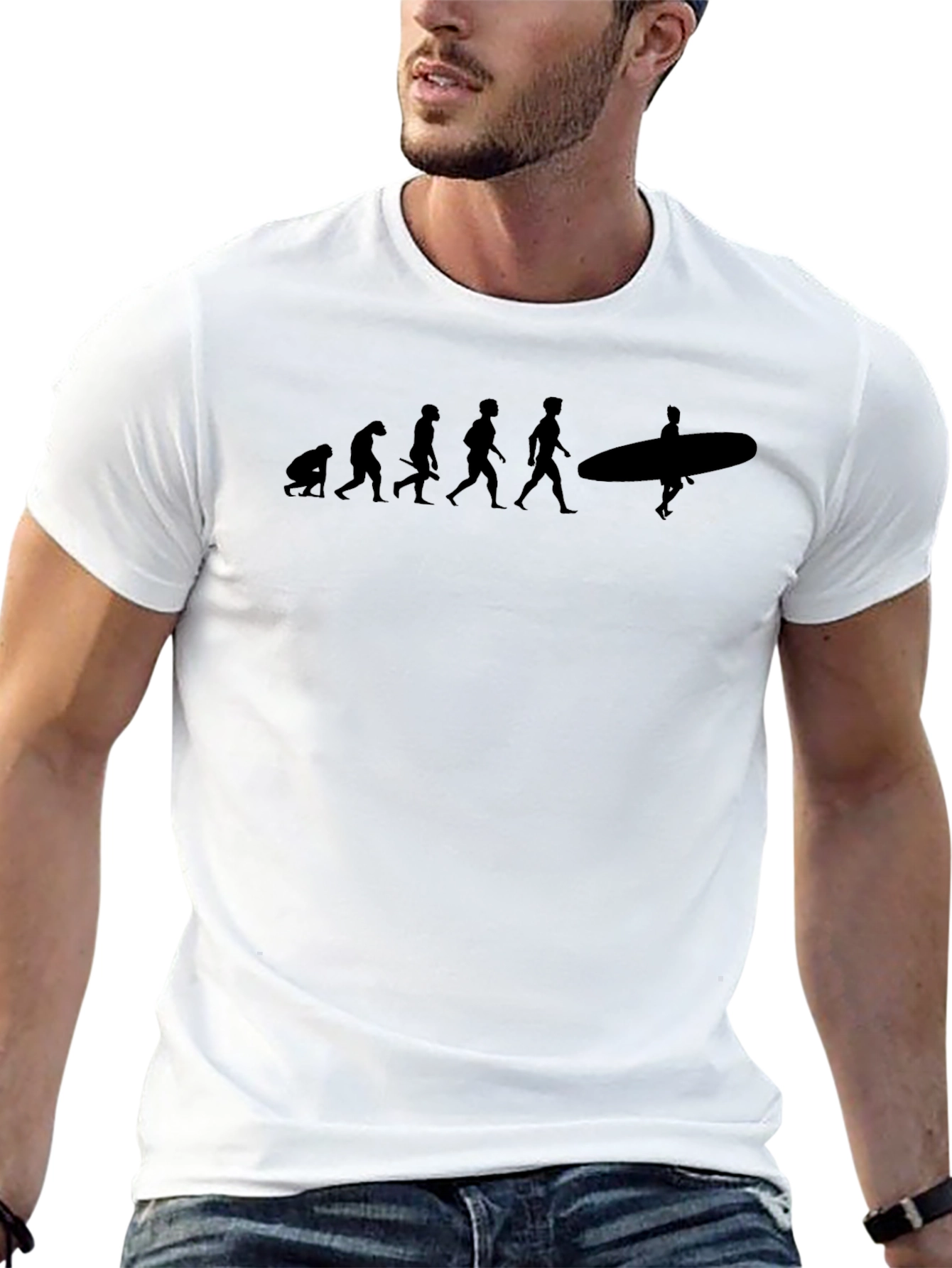 Evolution of Surfing Graphic T-Shirt