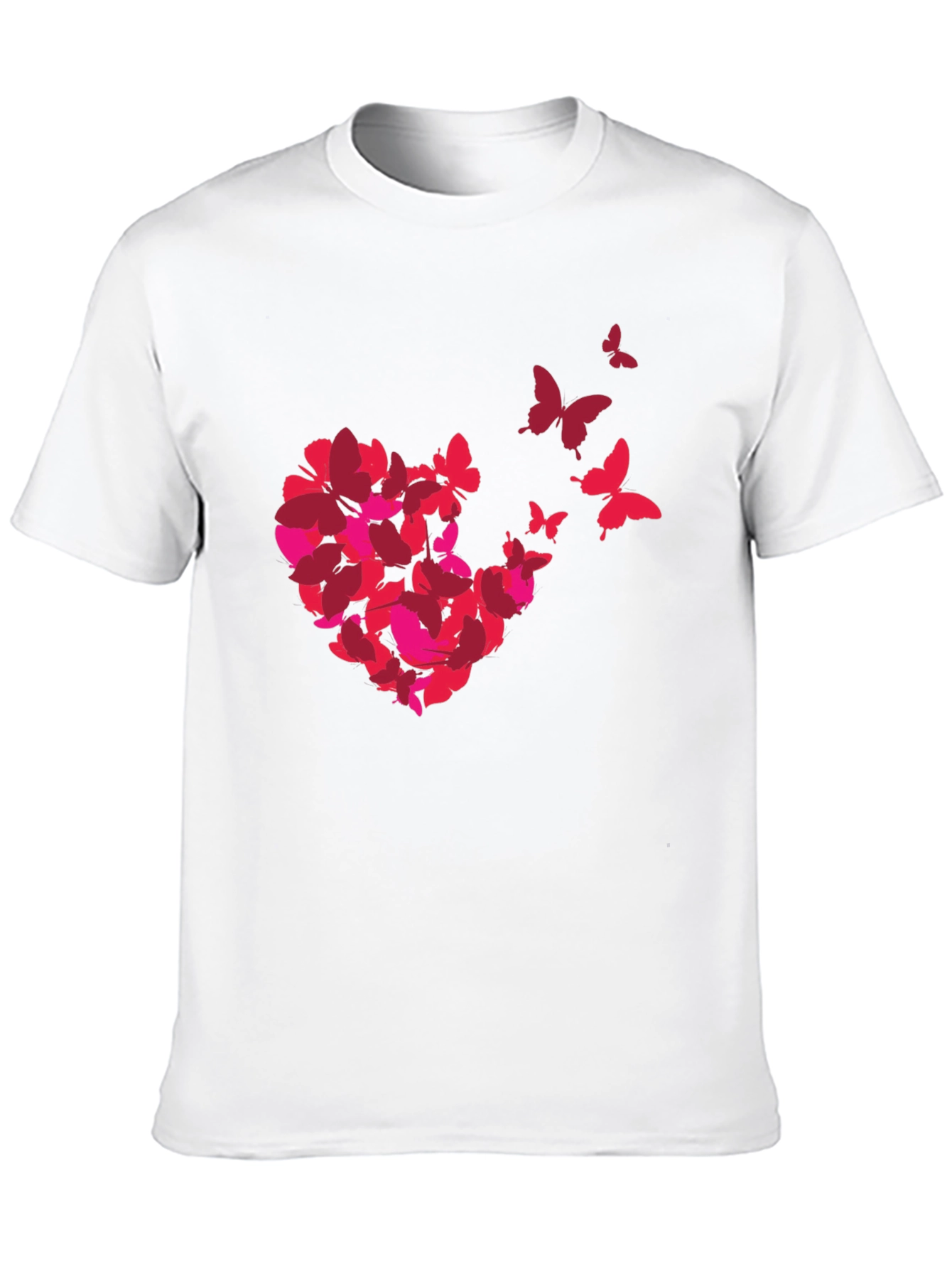 Butterfly Heart Graphic Tee - Soft Black Cotton T-Shirt