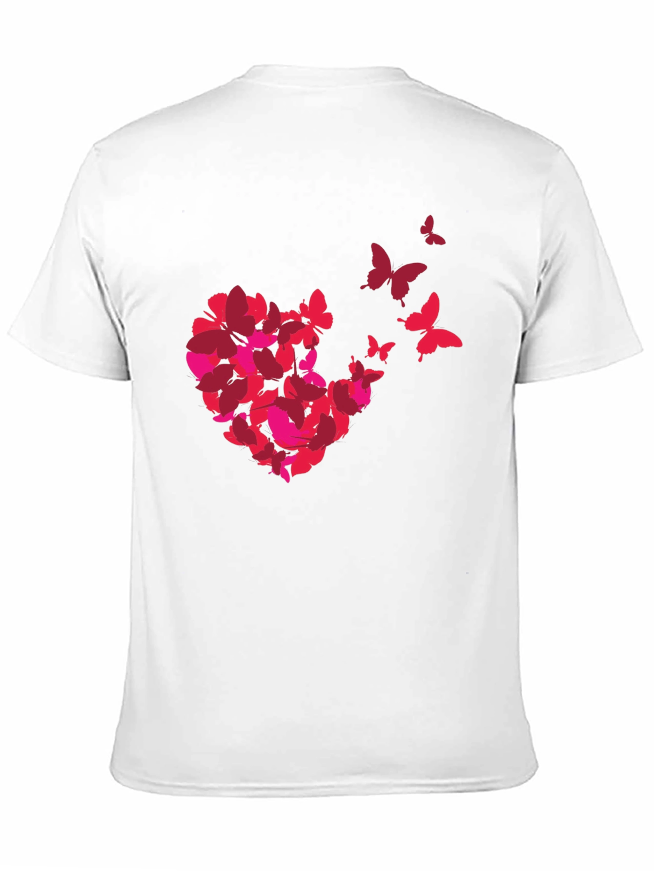 Butterfly Heart Graphic Tee - Soft Black Cotton T-Shirt