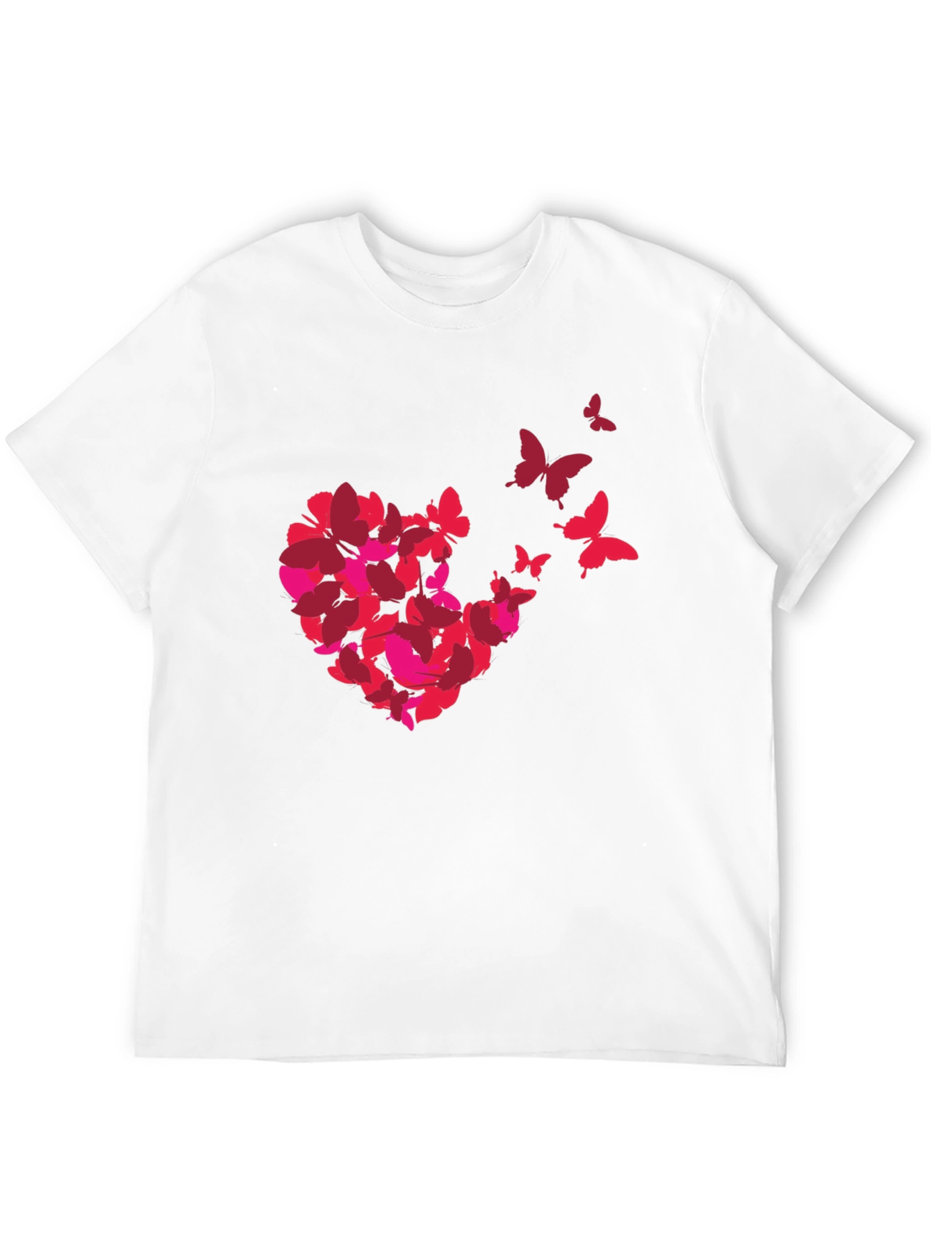 Butterfly Heart Graphic Tee - Soft Black Cotton T-Shirt