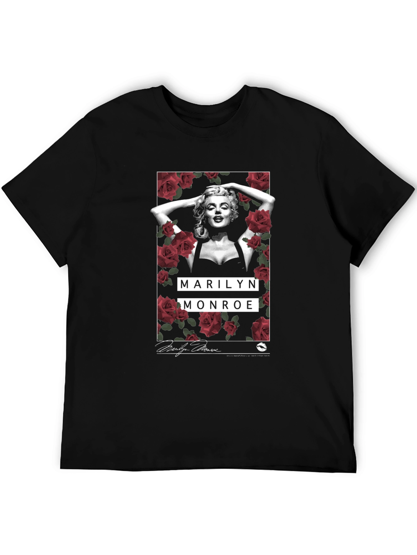 Marilyn Monroe Rose Graphic Tee - Classic Style