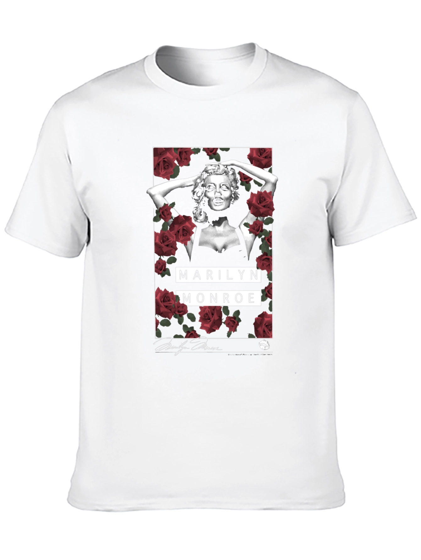 Marilyn Monroe Rose Graphic Tee - Classic Style