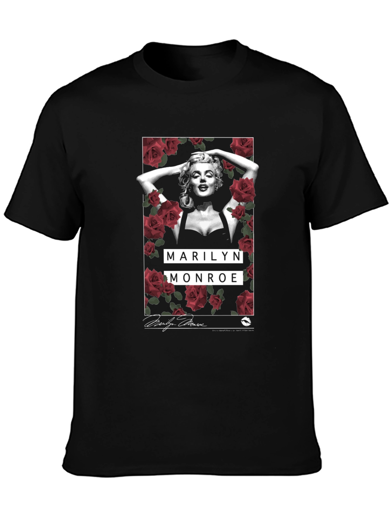 Marilyn Monroe Rose Graphic Tee - Classic Style