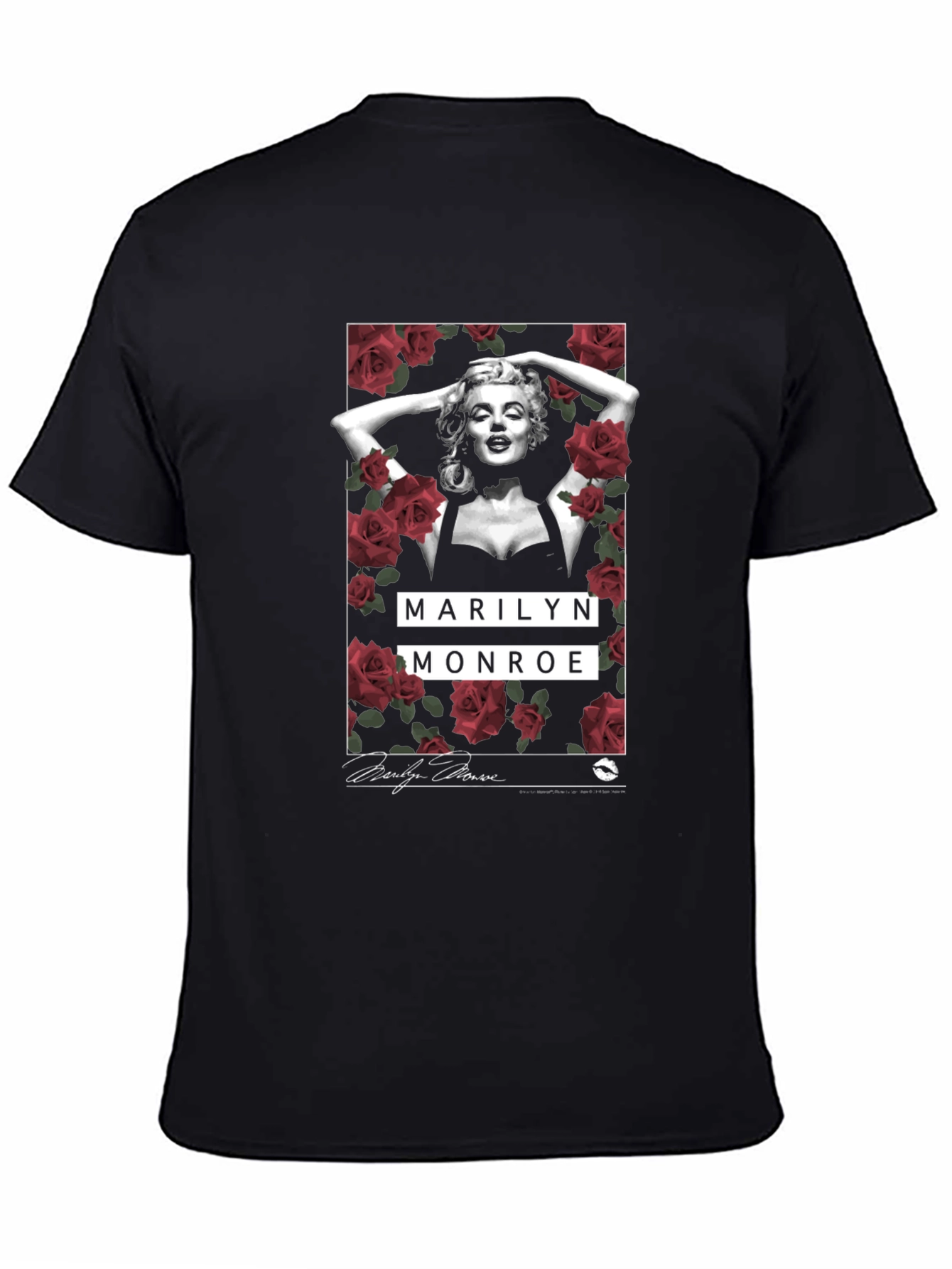 Marilyn Monroe Rose Graphic Tee - Classic Style