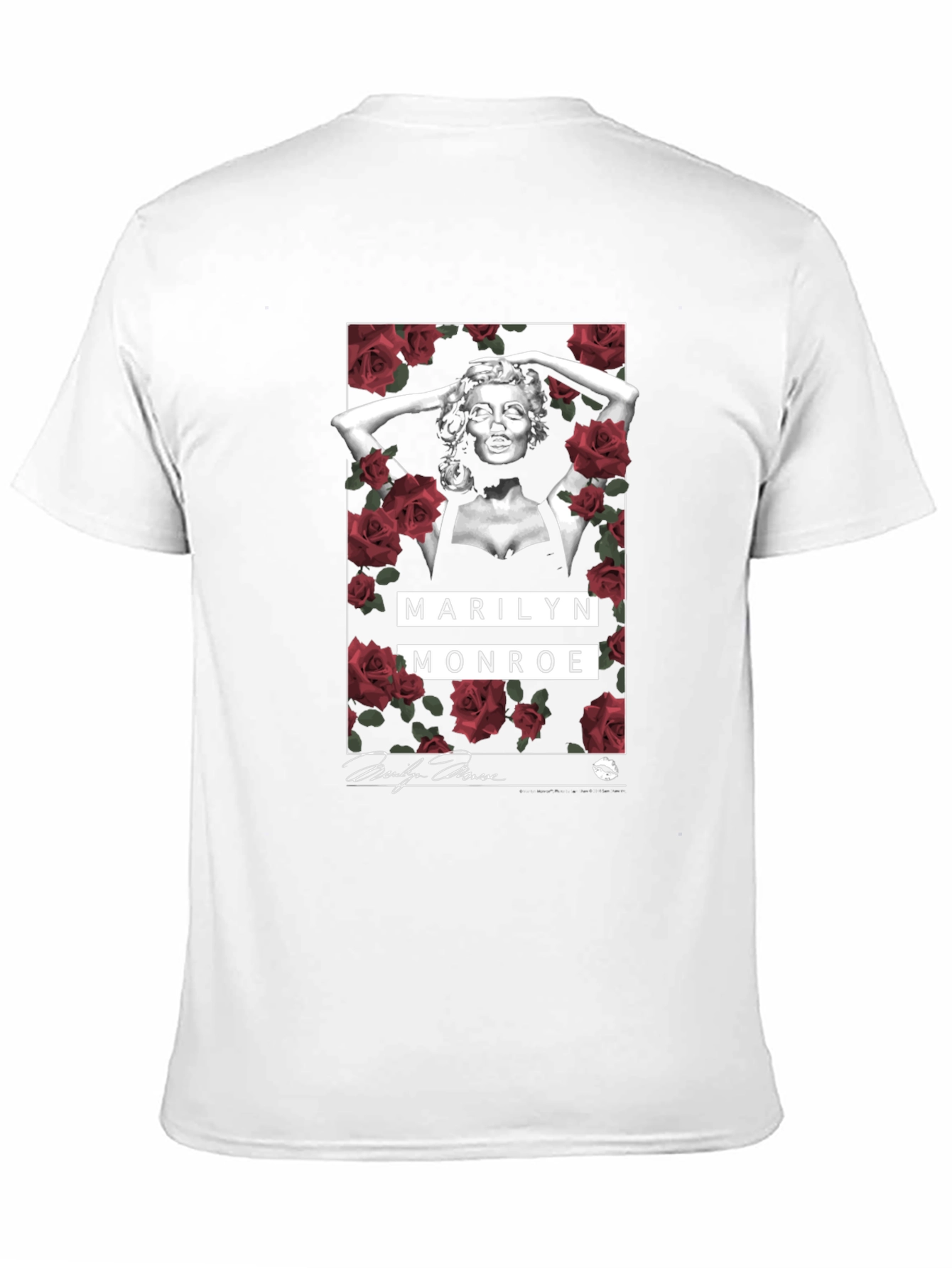 Marilyn Monroe Rose Graphic Tee - Classic Style