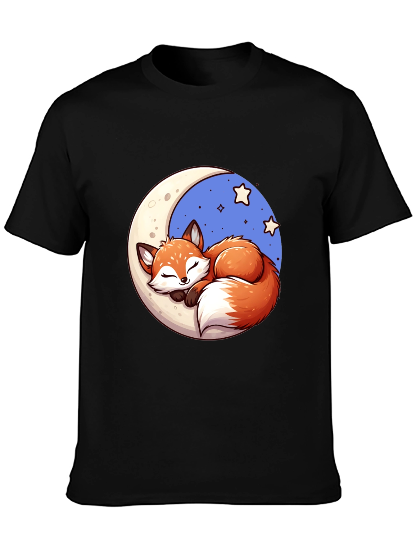 Dreamy Fox Graphic Tee - Cute Cartoon Design