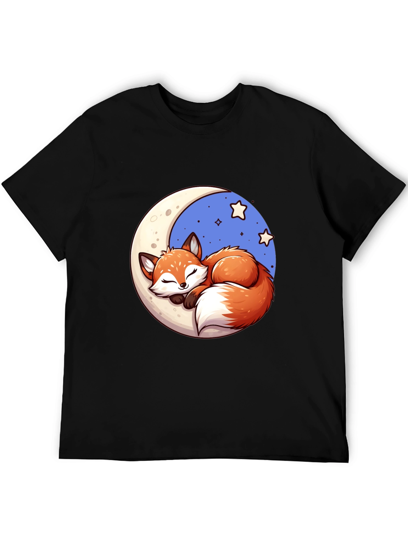 Dreamy Fox Graphic Tee - Cute Cartoon Design