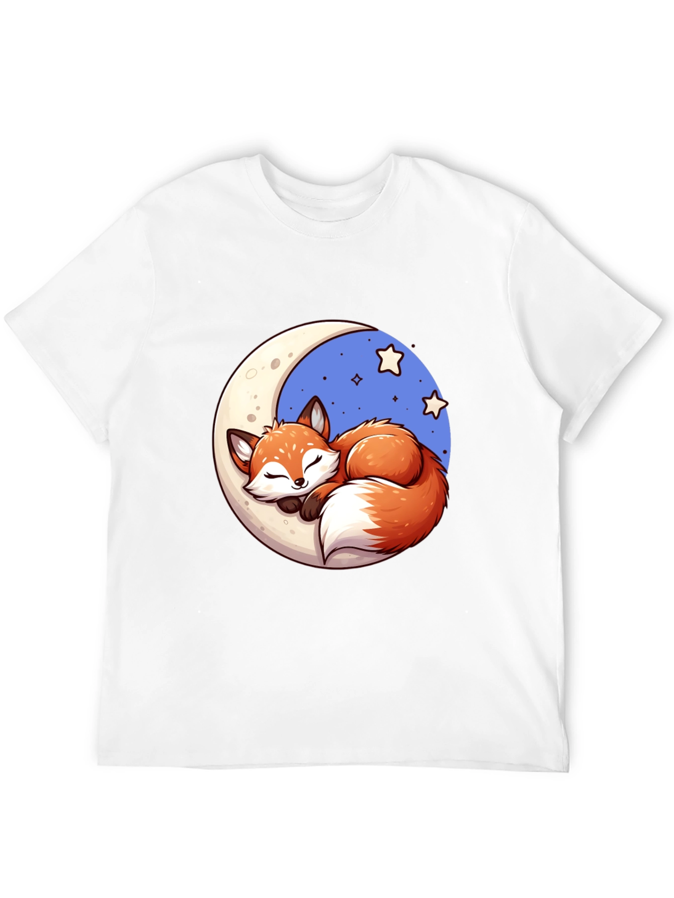 Dreamy Fox Graphic Tee - Cute Cartoon Design