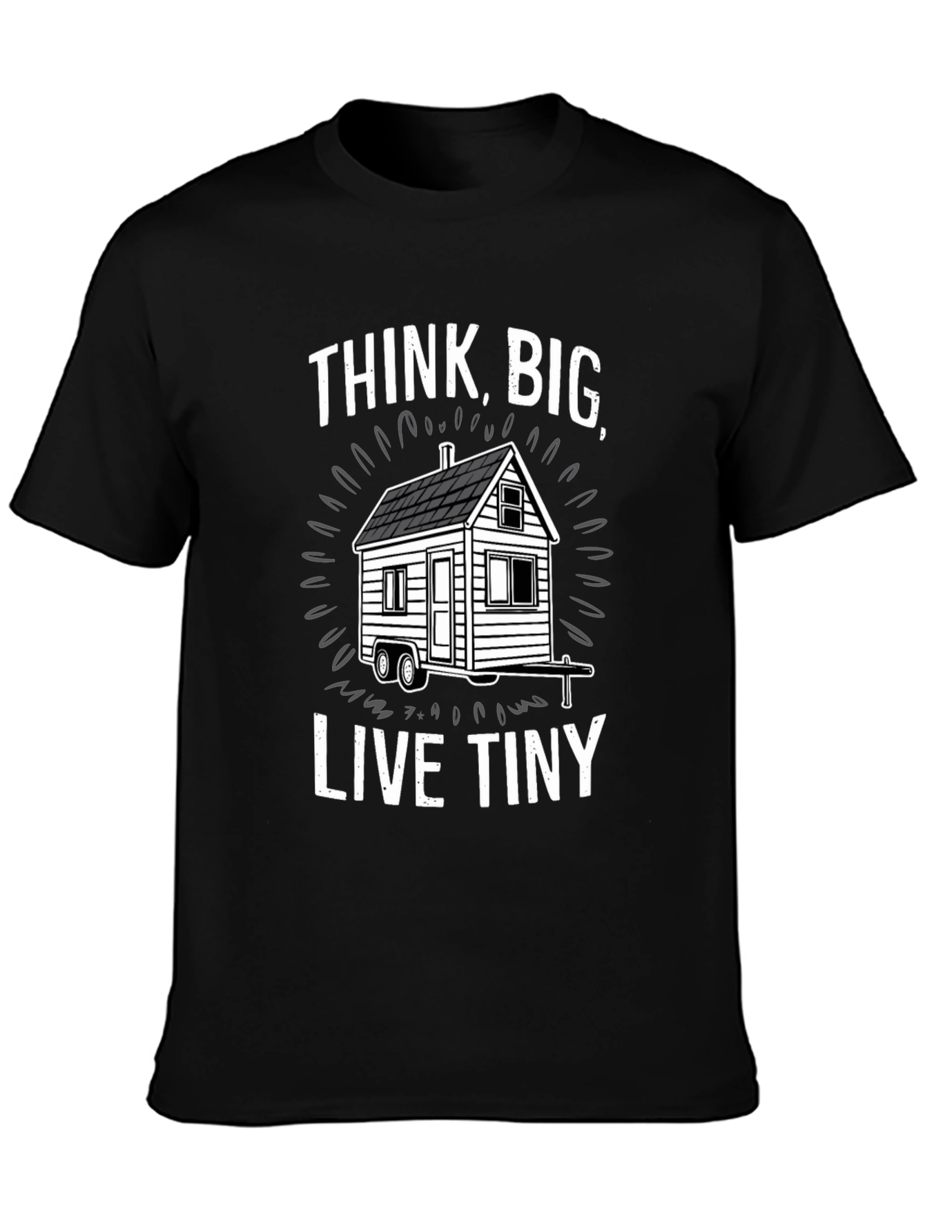 Think Big Live Tiny Black T-Shirt