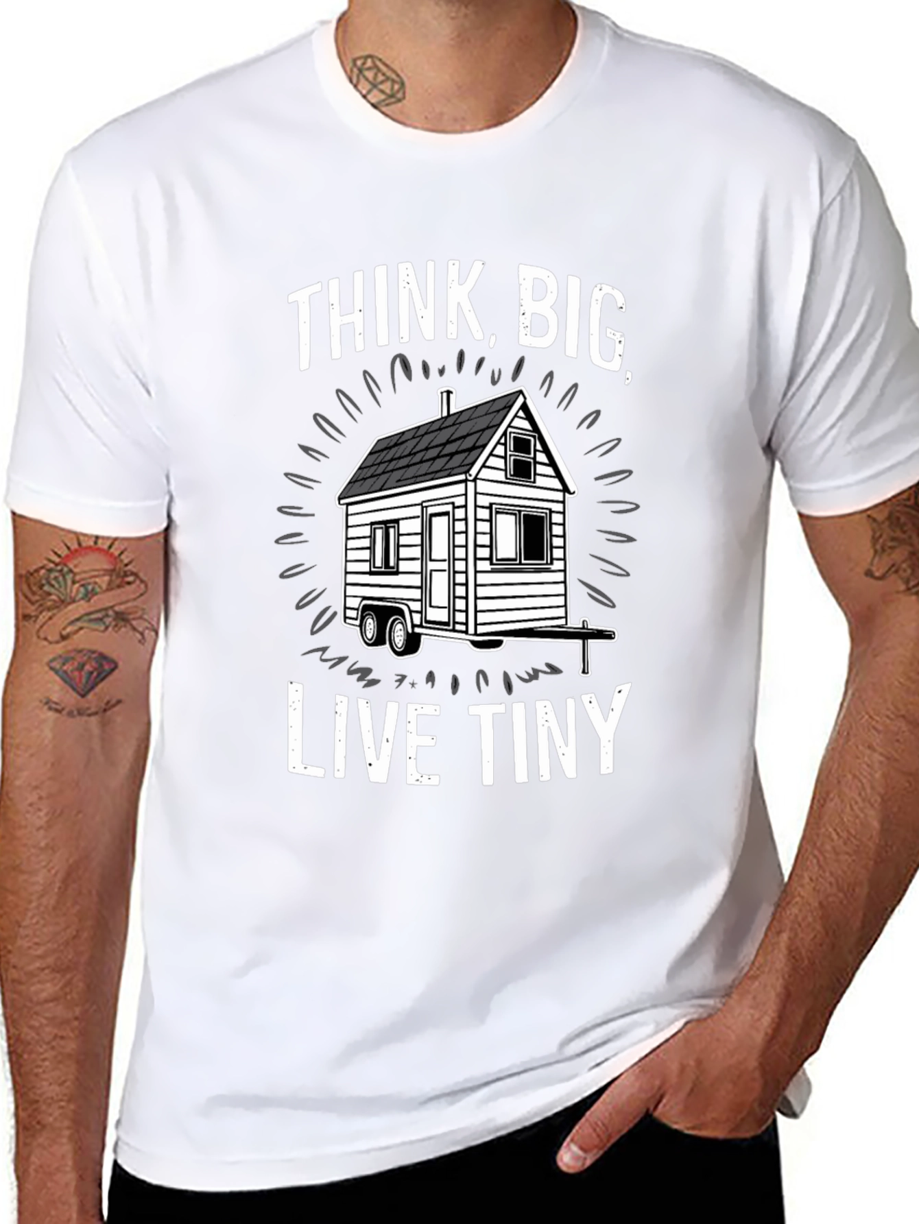 Think Big Live Tiny Black T-Shirt