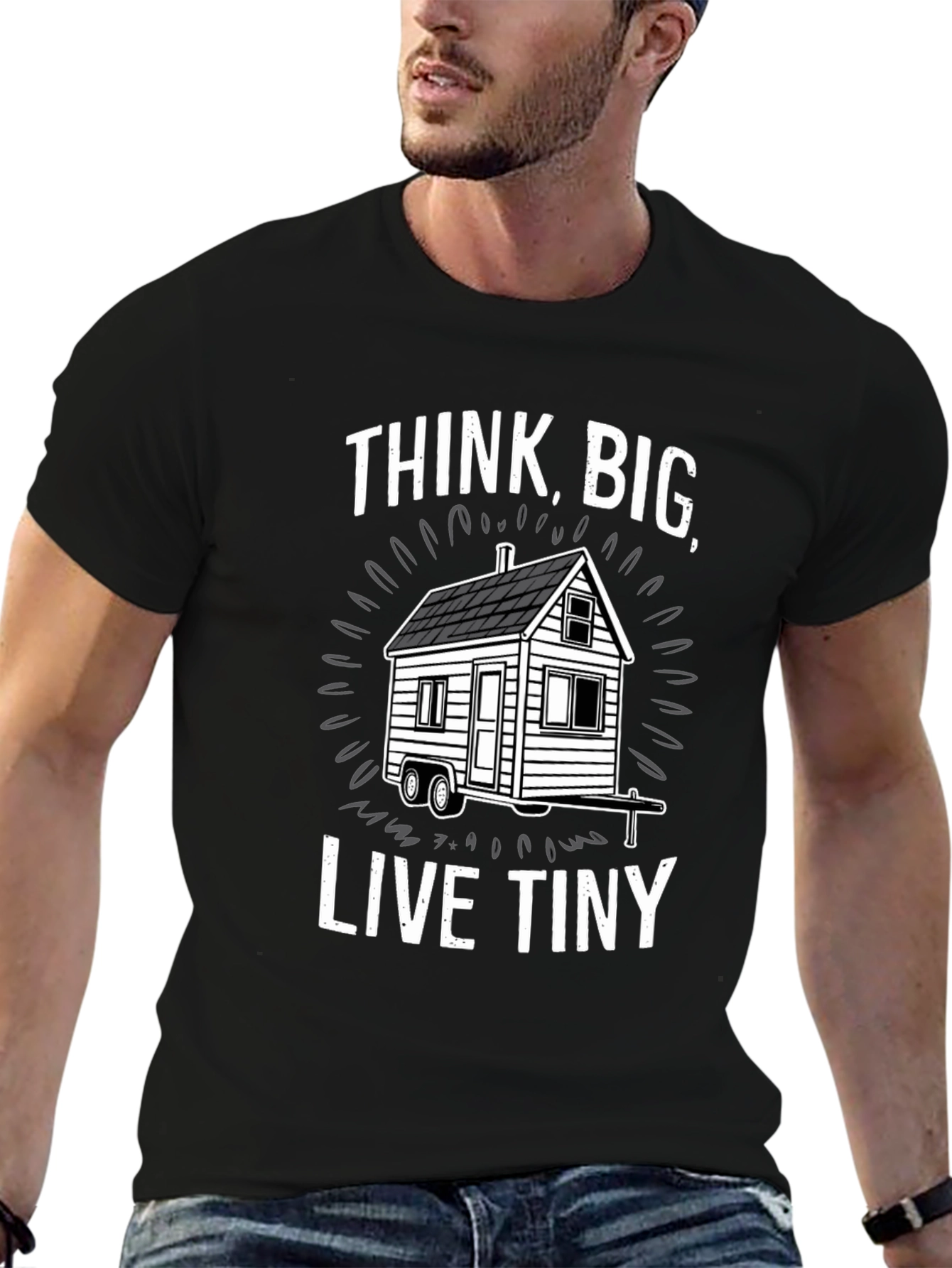 Think Big Live Tiny Black T-Shirt