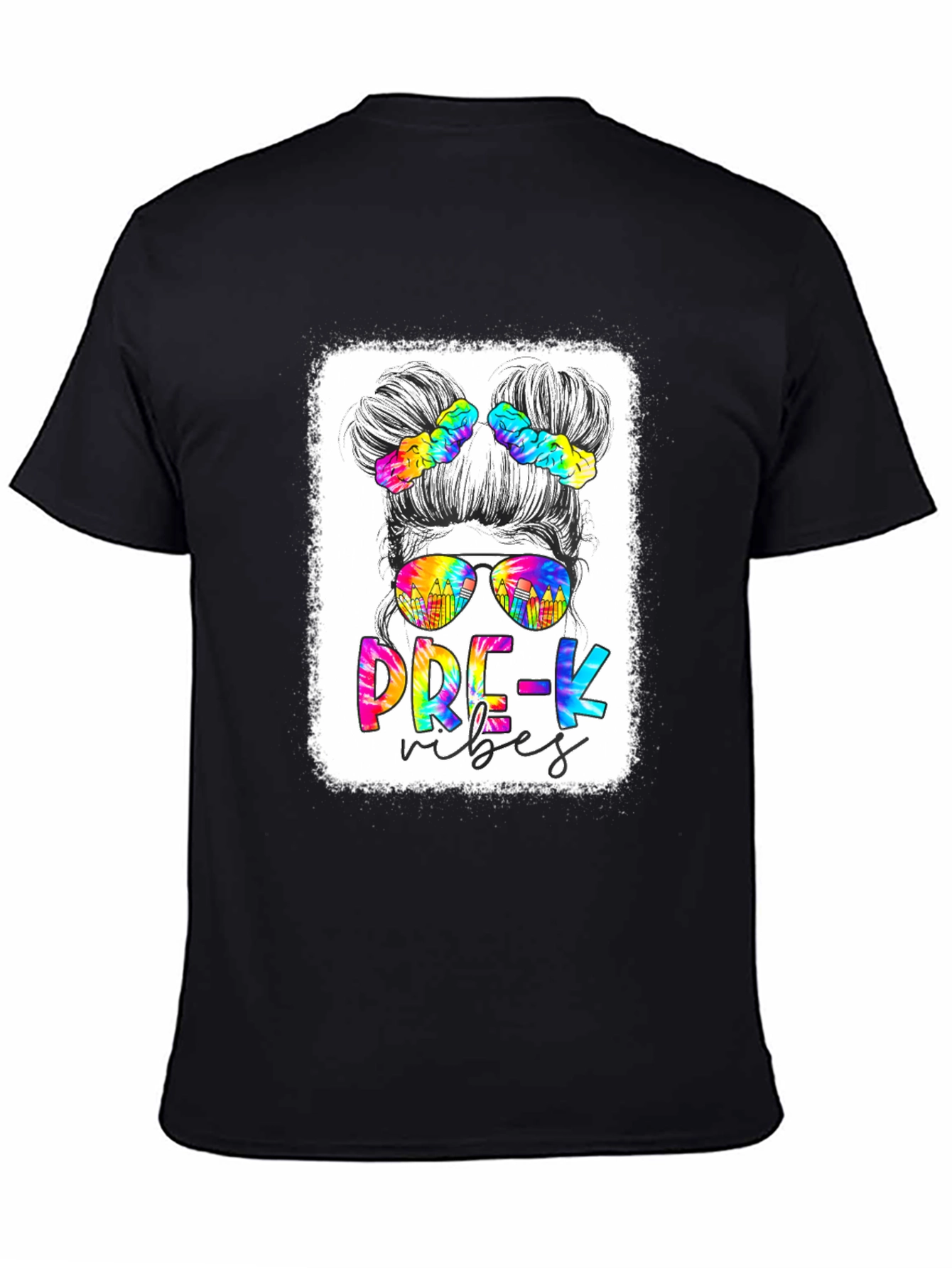 Pre-K Vibes Messy Bun T-Shirt