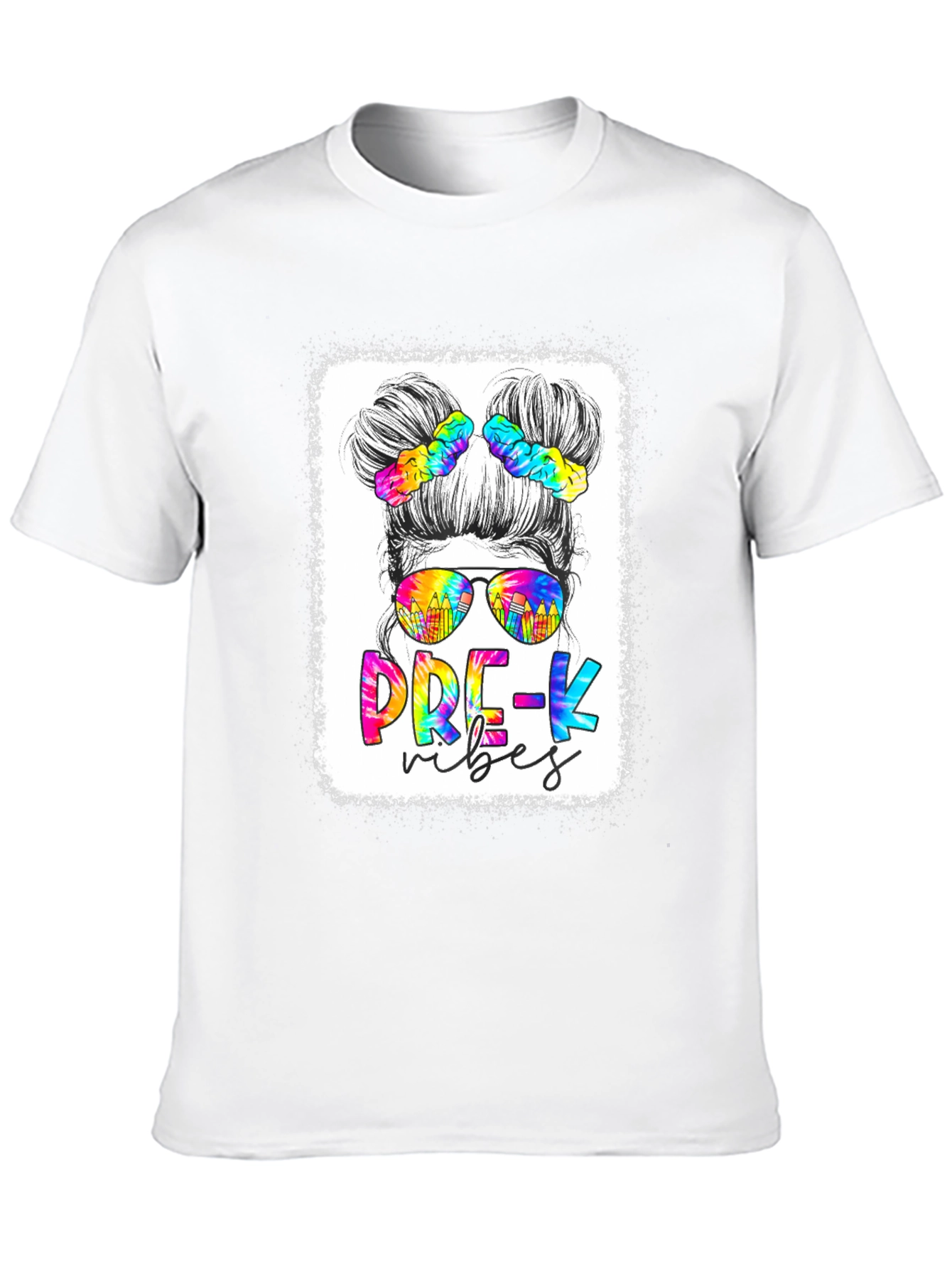 Pre-K Vibes Messy Bun T-Shirt