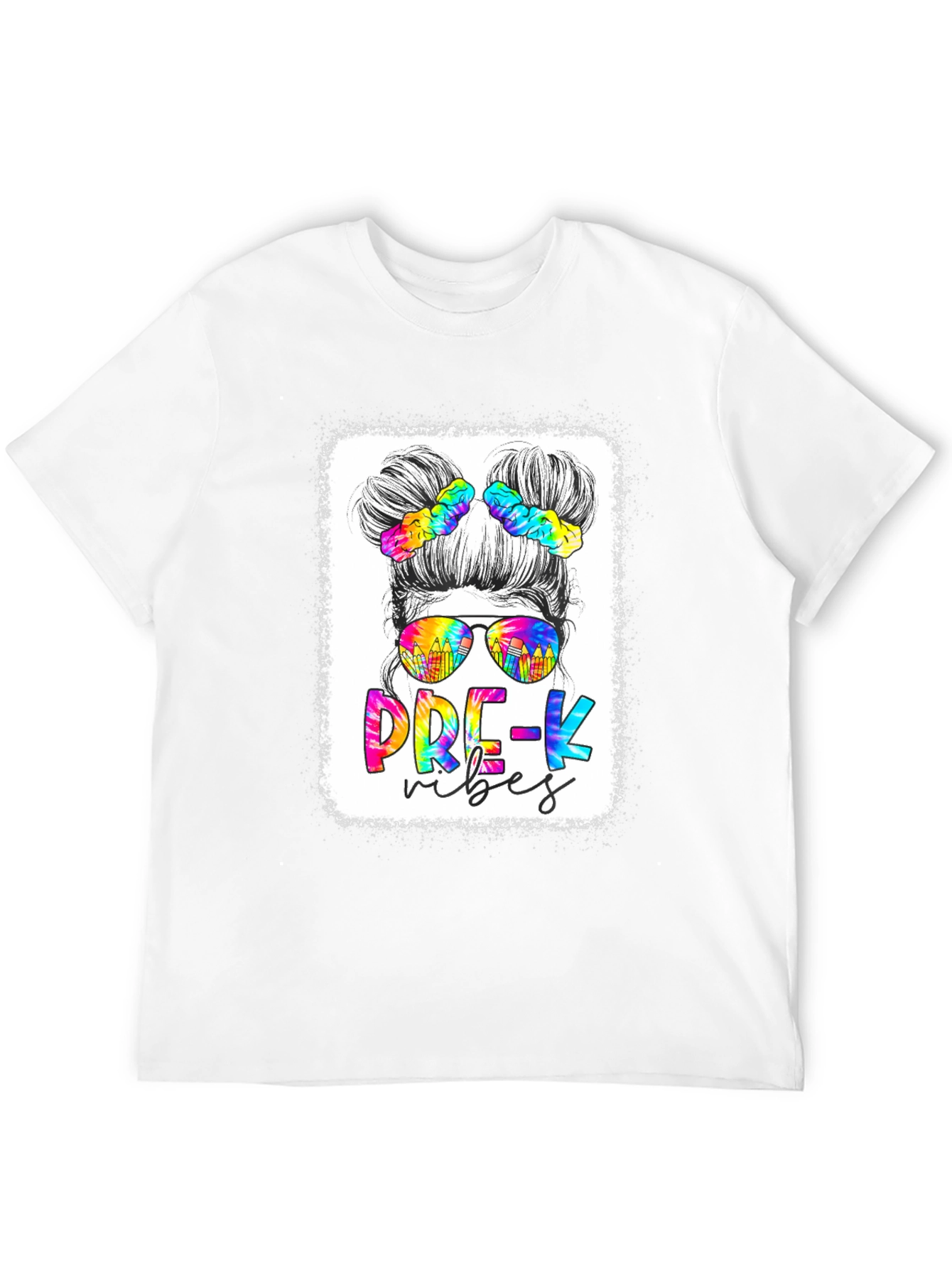 Pre-K Vibes Messy Bun T-Shirt