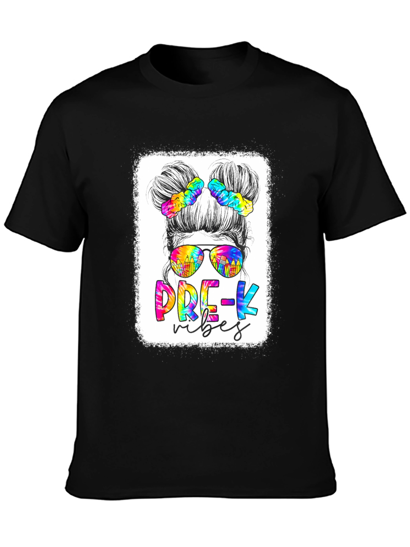Pre-K Vibes Messy Bun T-Shirt
