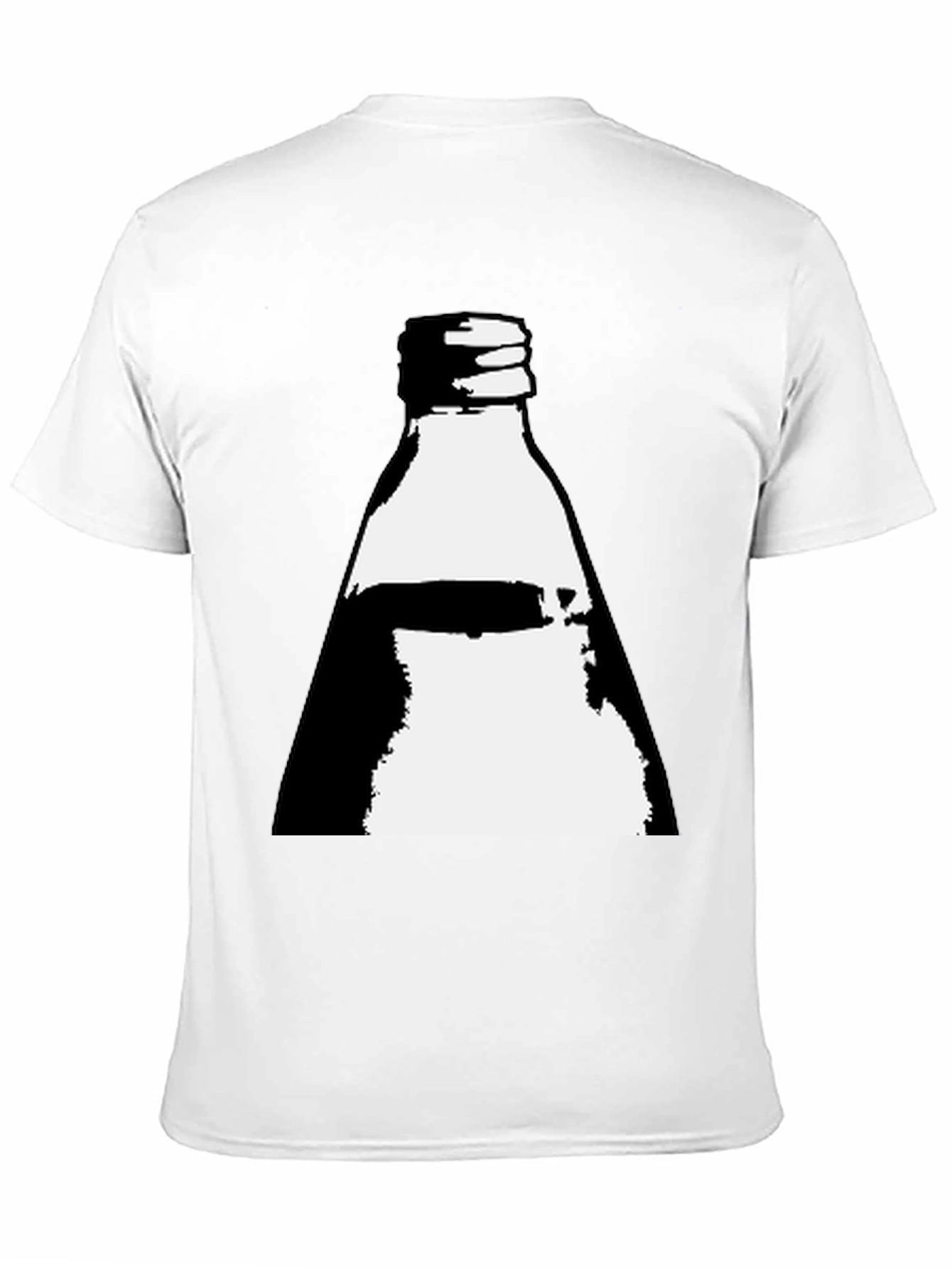 Retro Bottle Graphic Tee - Cool Black T-Shirt