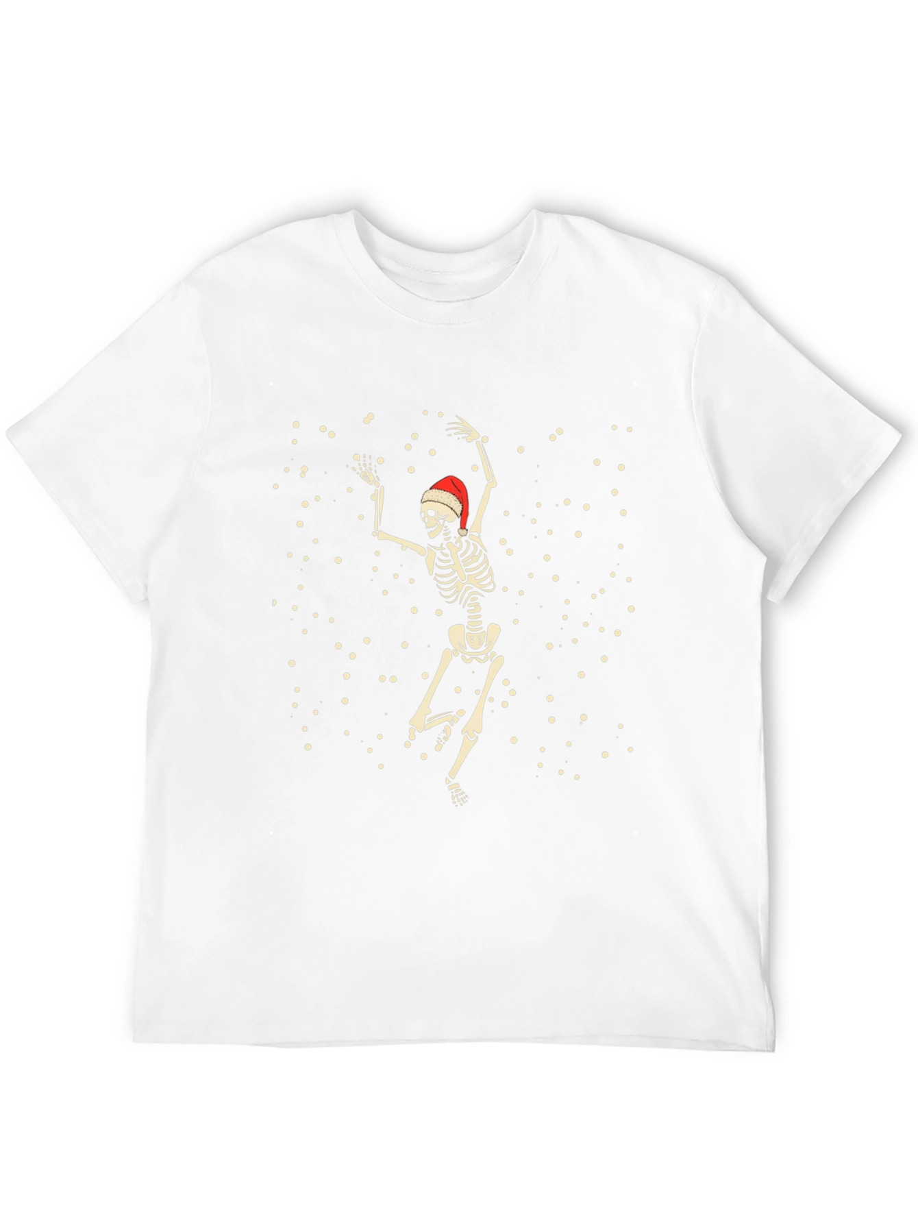 Dancing Skeleton Santa T-Shirt - Black
