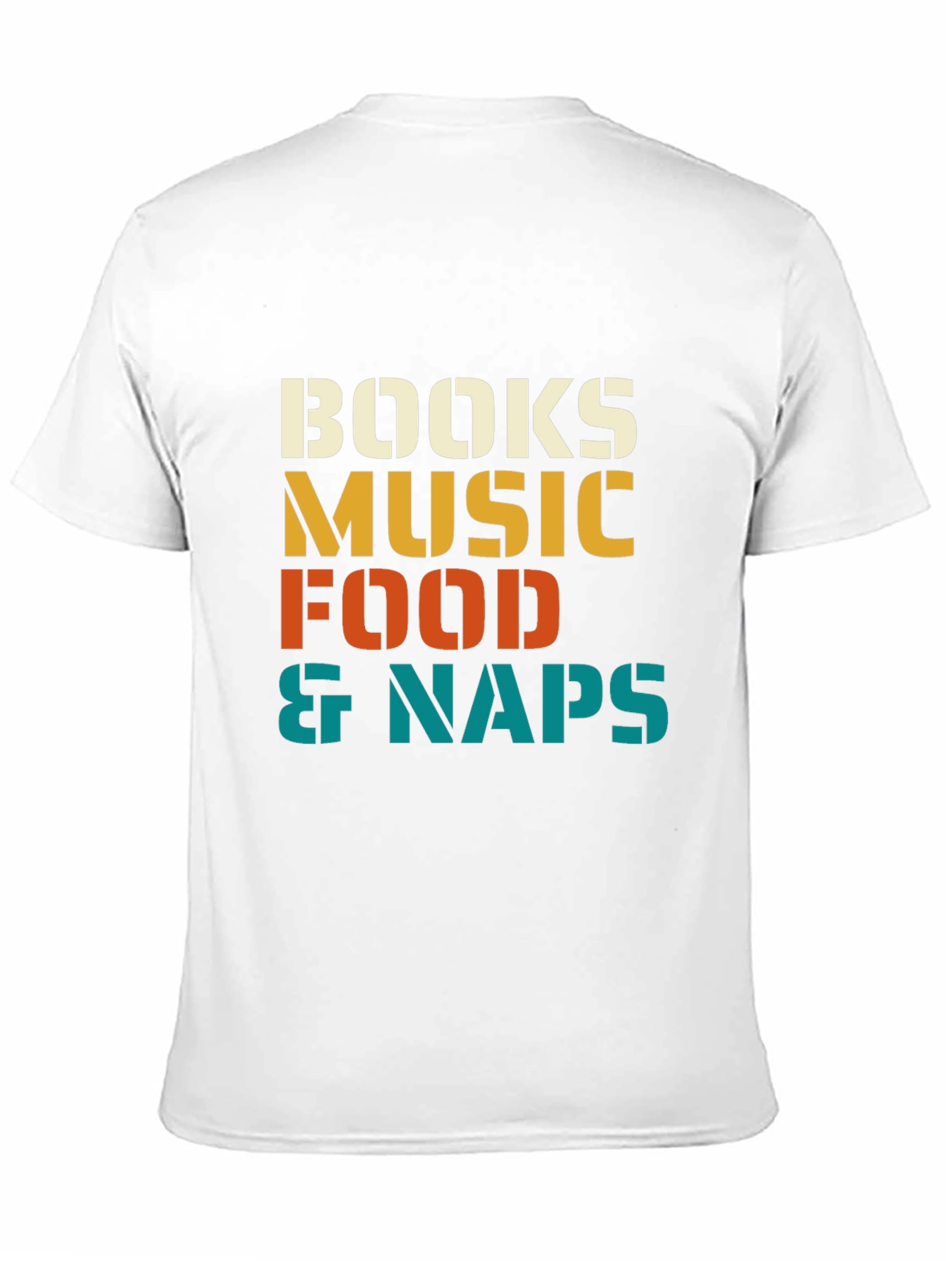 Books Music Food & Naps Graphic T-Shirt