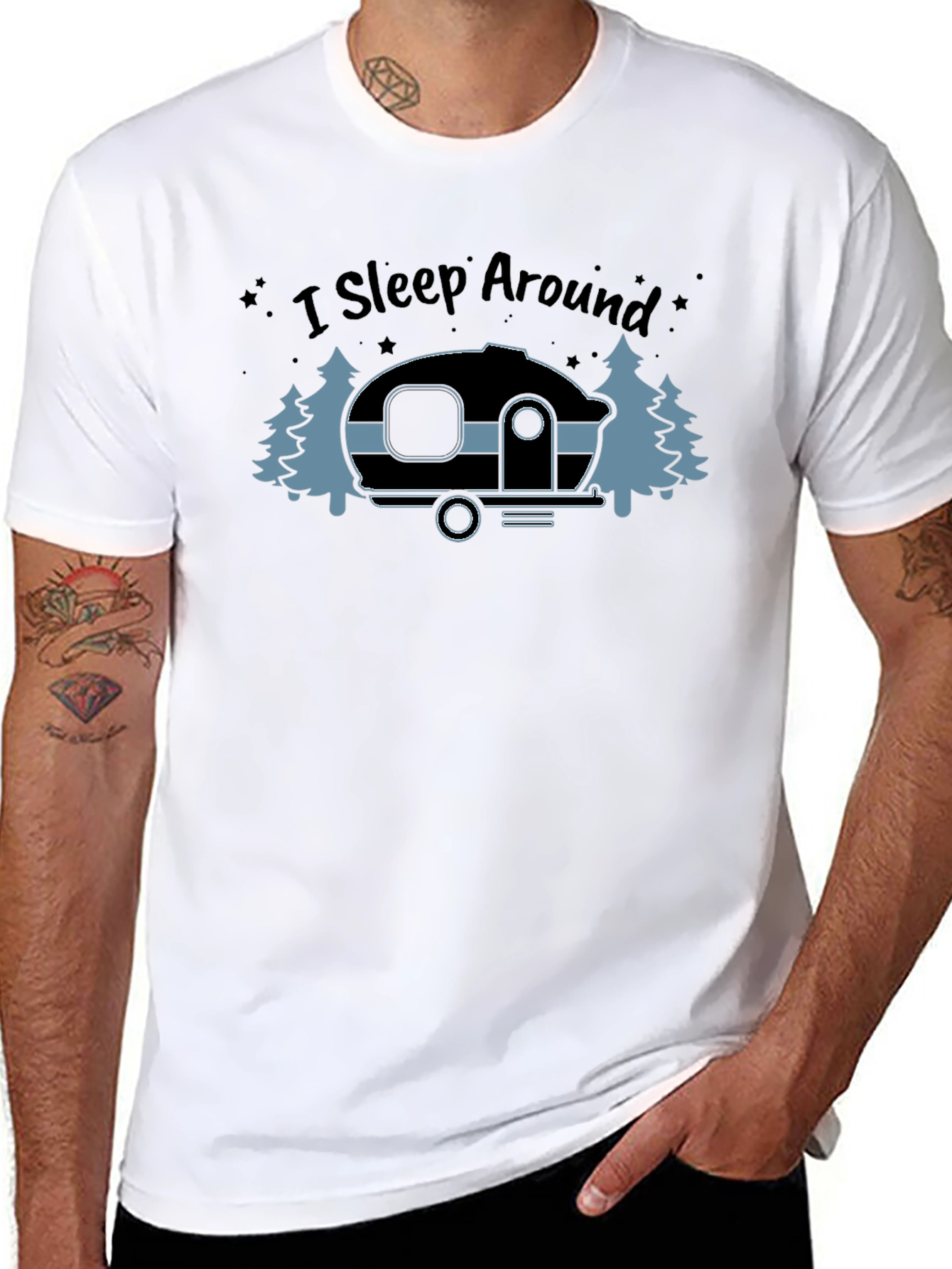 I Sleep Around Camping T-Shirt