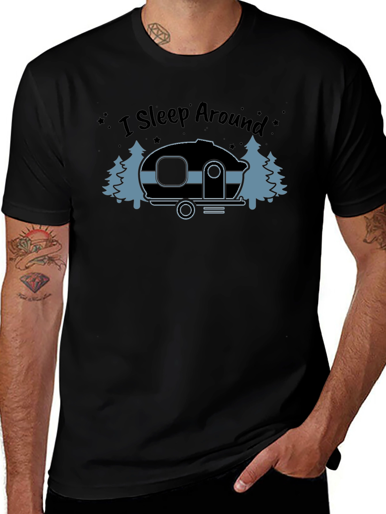 I Sleep Around Camping T-Shirt