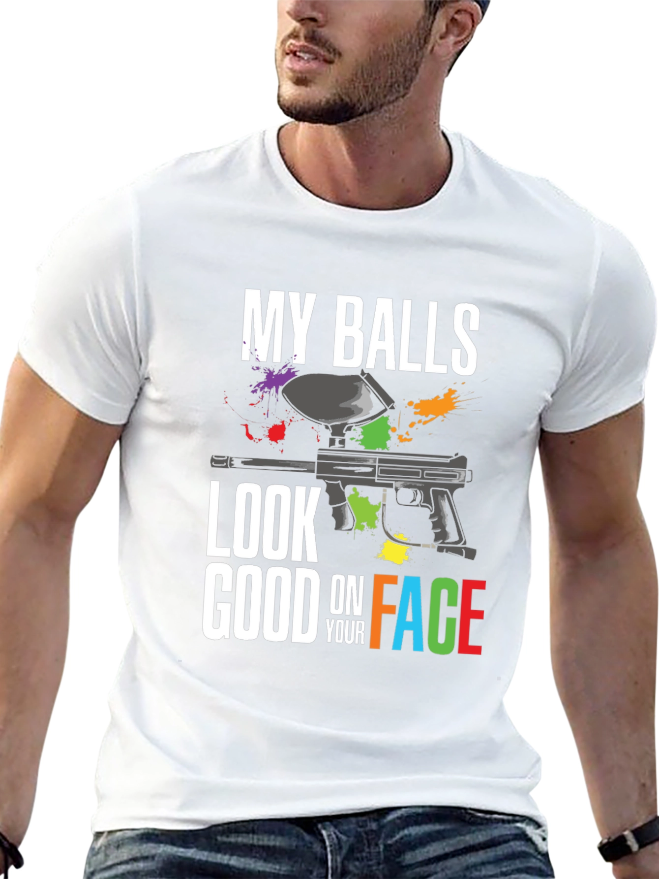 My Balls Look Good On Your Face Paintball T-Shirt