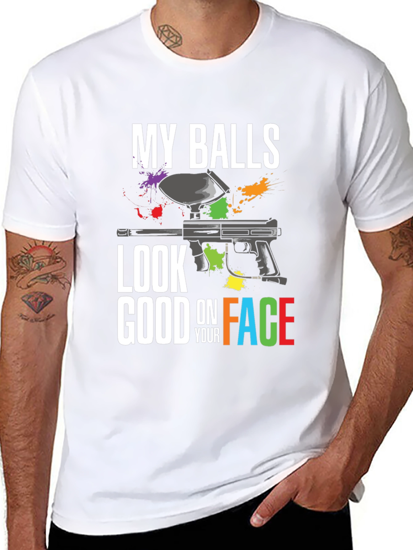 My Balls Look Good On Your Face Paintball T-Shirt