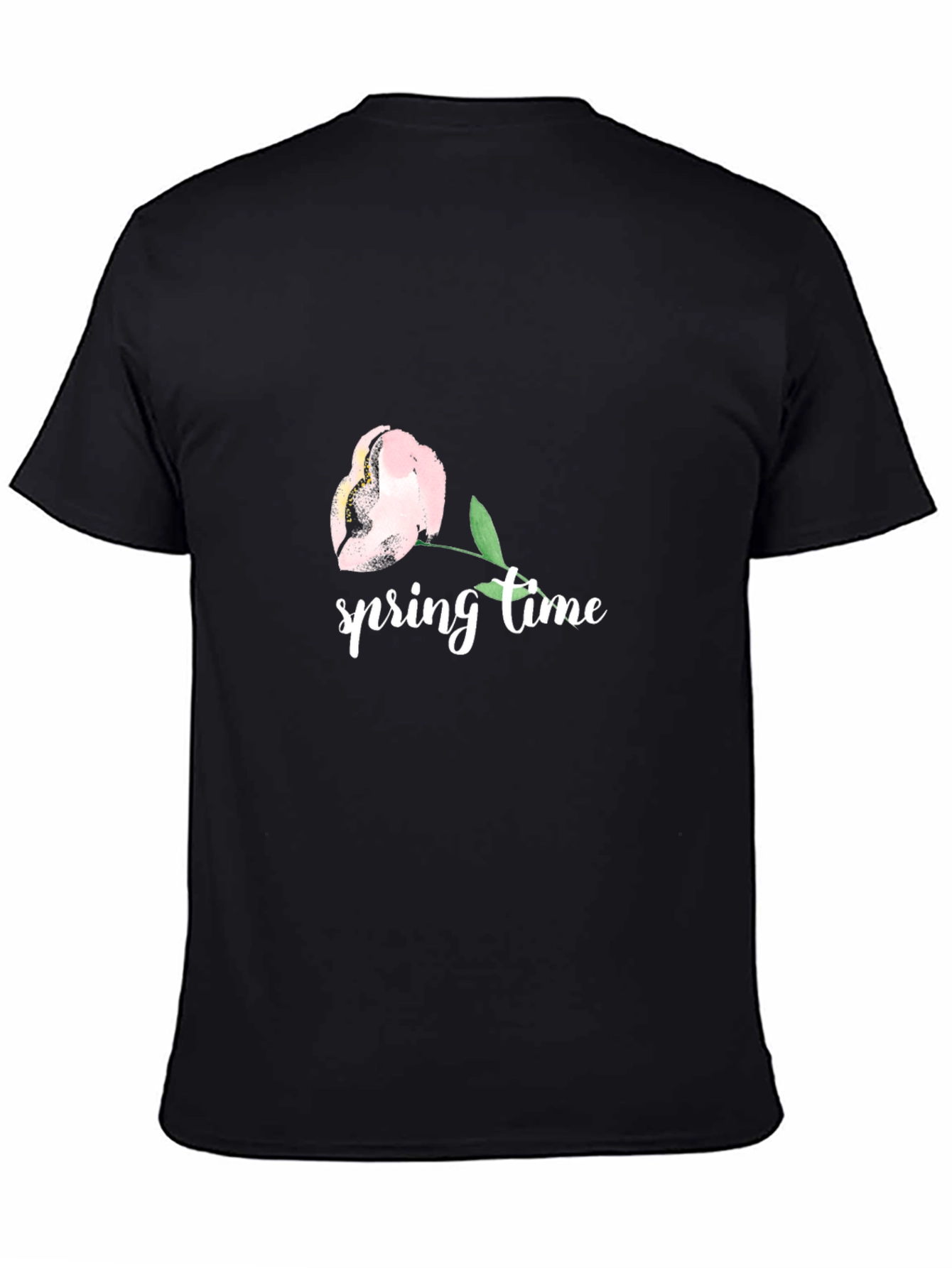 Spring Time Floral Graphic Tee - Black