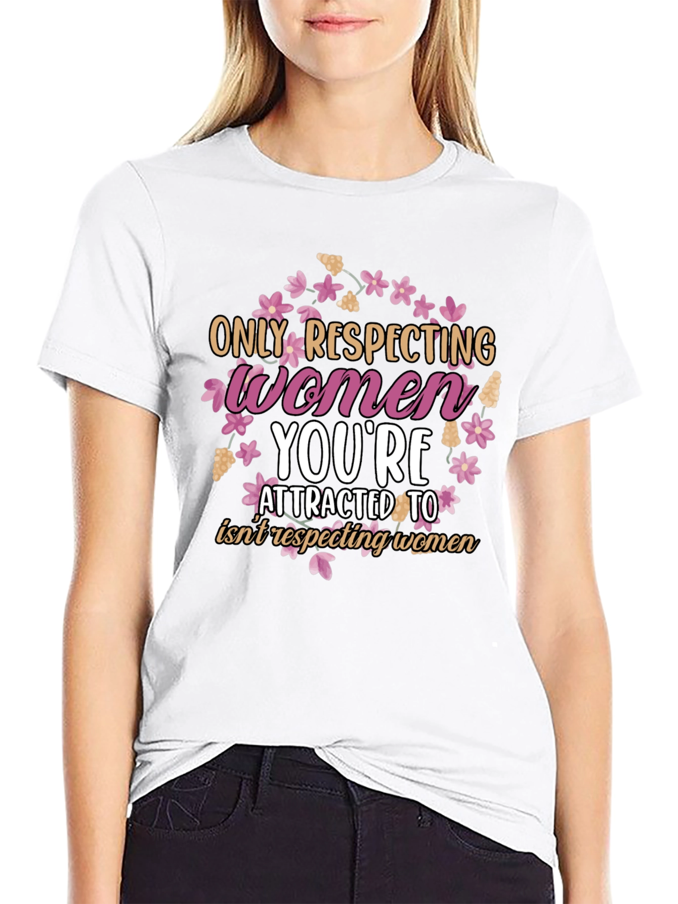 Respect Women Graphic Tee - Trendy Unisex T-Shirt